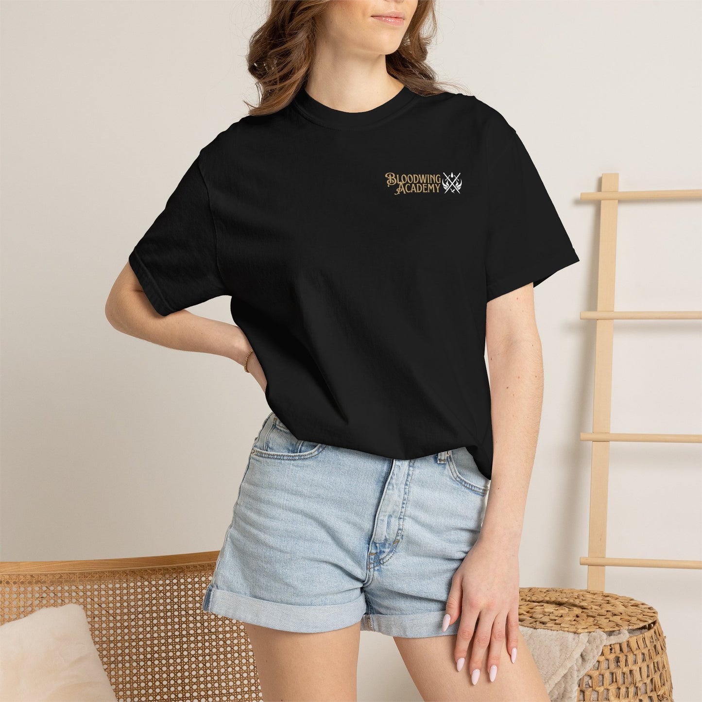 Bloodwing Academy Crest Tee | Officially Licensed Briar Boleyn Merch | Dragon Rider Tee | Comfort Colors Bookish Shirt | Dark Academia Romantasy Gift