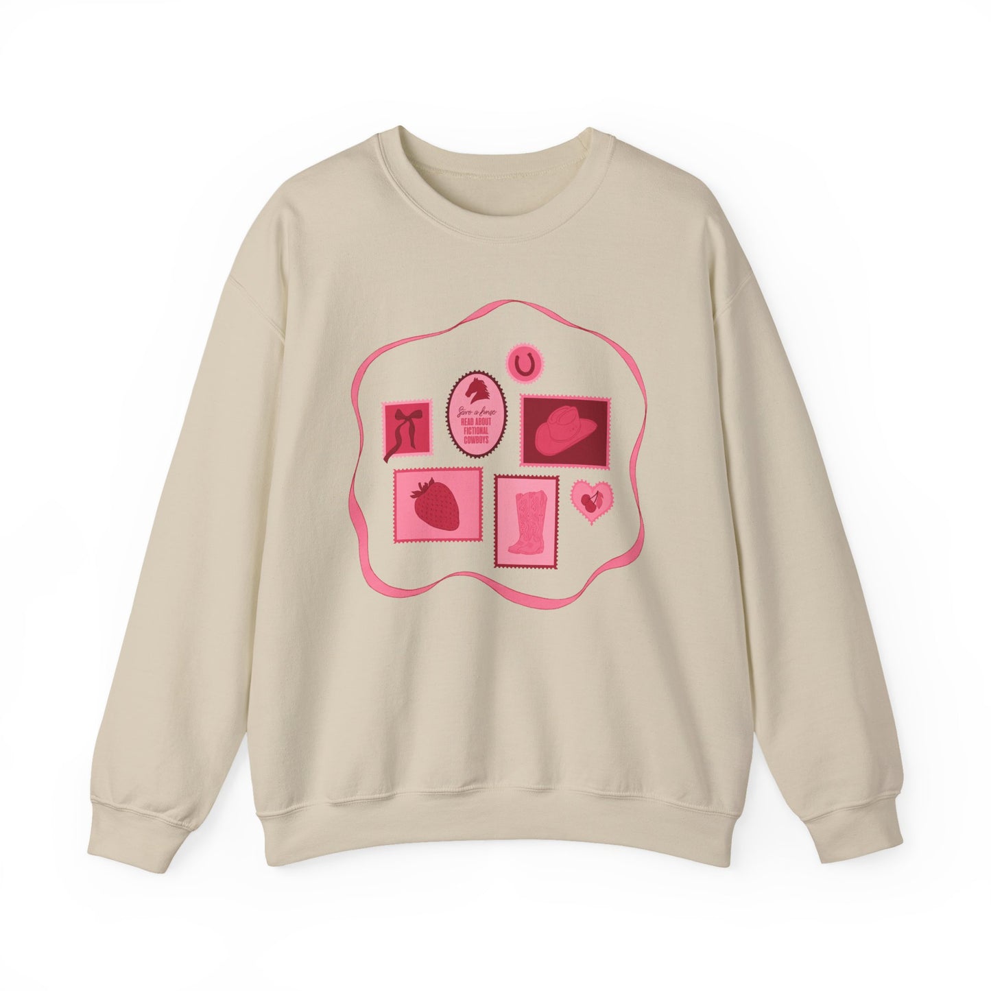Save a Horse, Read About Fictional Cowboys Sweatshirt | Cowboy Romance Reader Crewneck