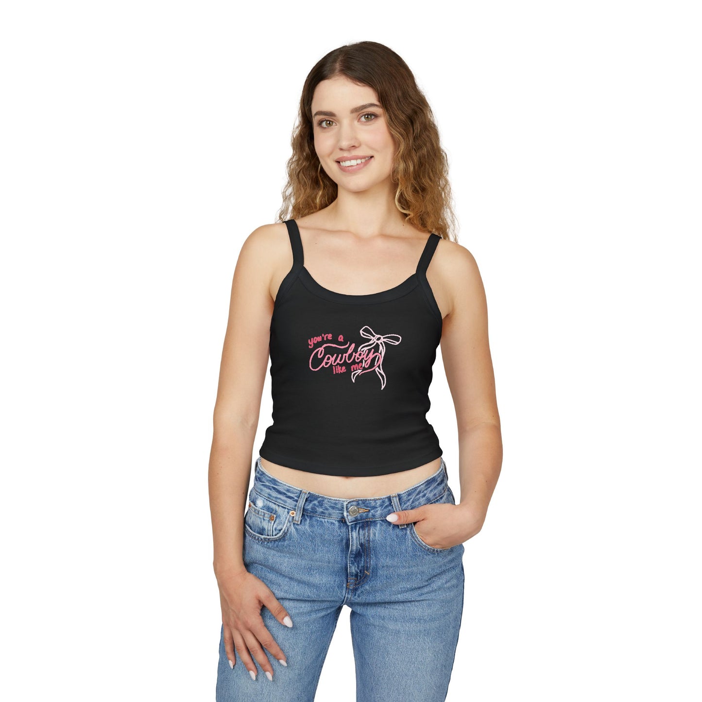 You’re a Cowboy Like Me Cropped Tank Top | Cowboy Romance Graphic Tank