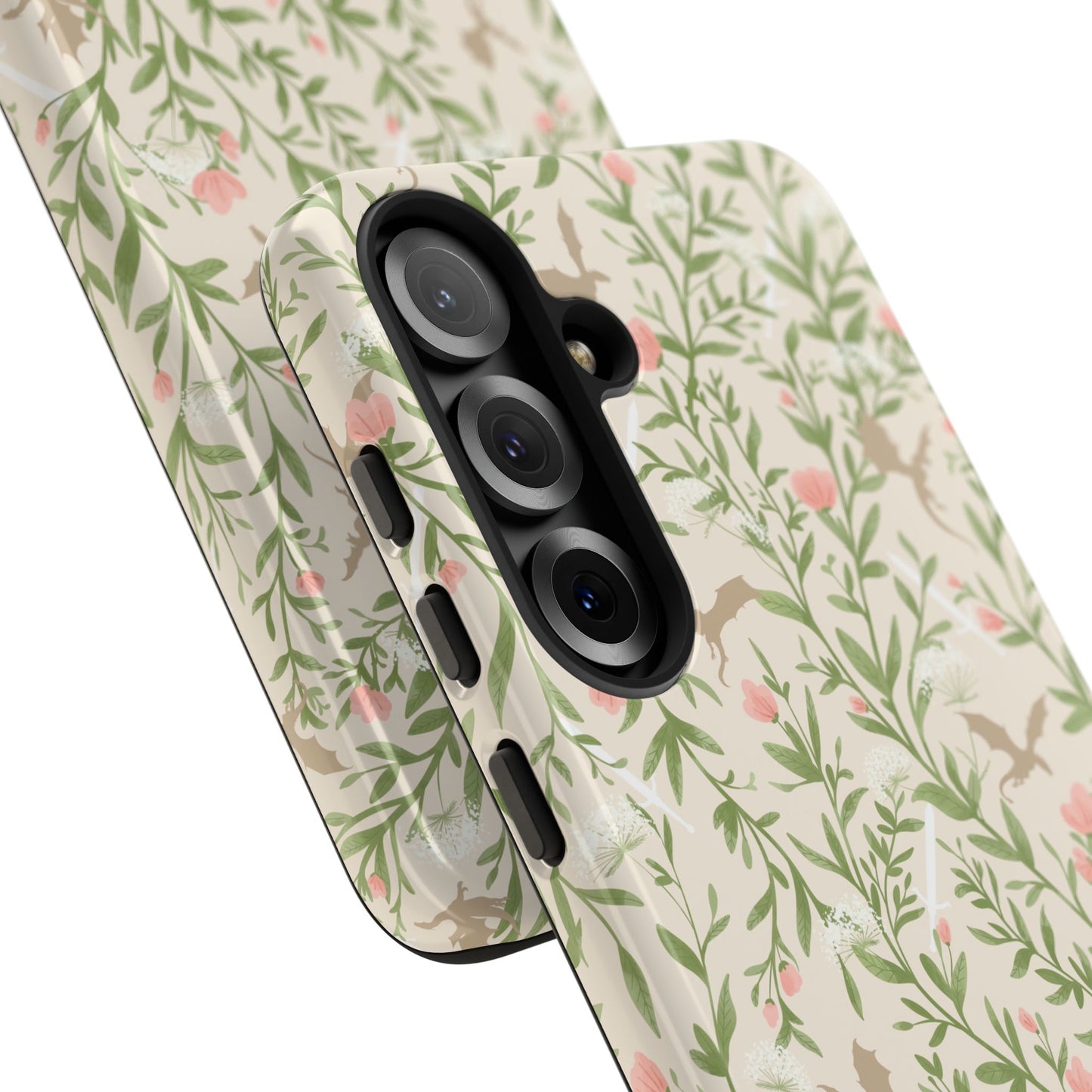 Fantasy Floral Dragons Tough Cases, Romantasy Reader Gift, Bookish Merch