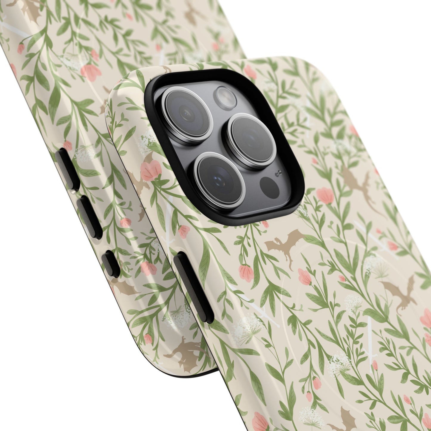 Floral Fantasy Dragons Tough Cases - MAGNETIC - Romantasy Reader Gift, Bookish Merch