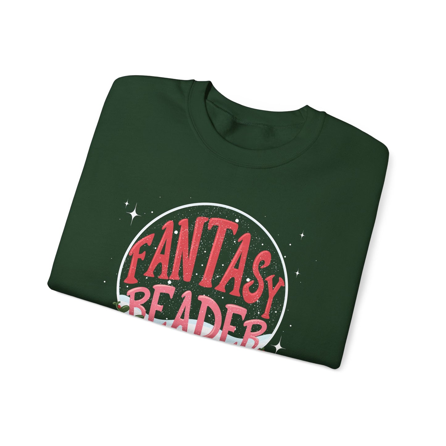 Fantasy Reader Snowglobe Sweatshirt | Bookish Christmas Gift | Book Lover Crewneck