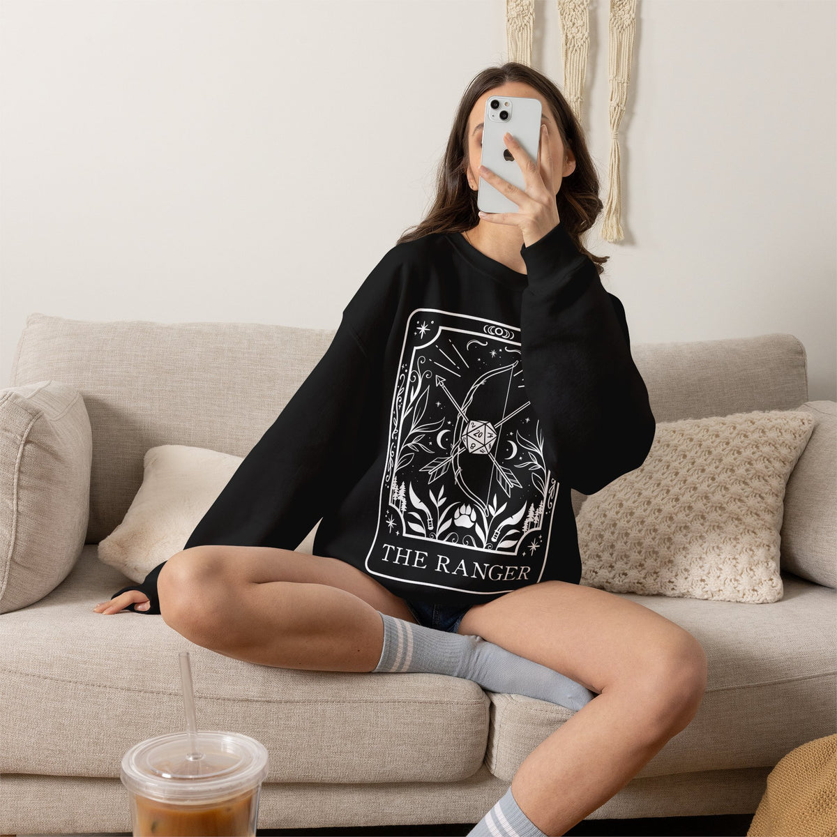 Ranger Tarot Card Gildan Sweatshirt Shirt | TTRPG Character Class Crewneck