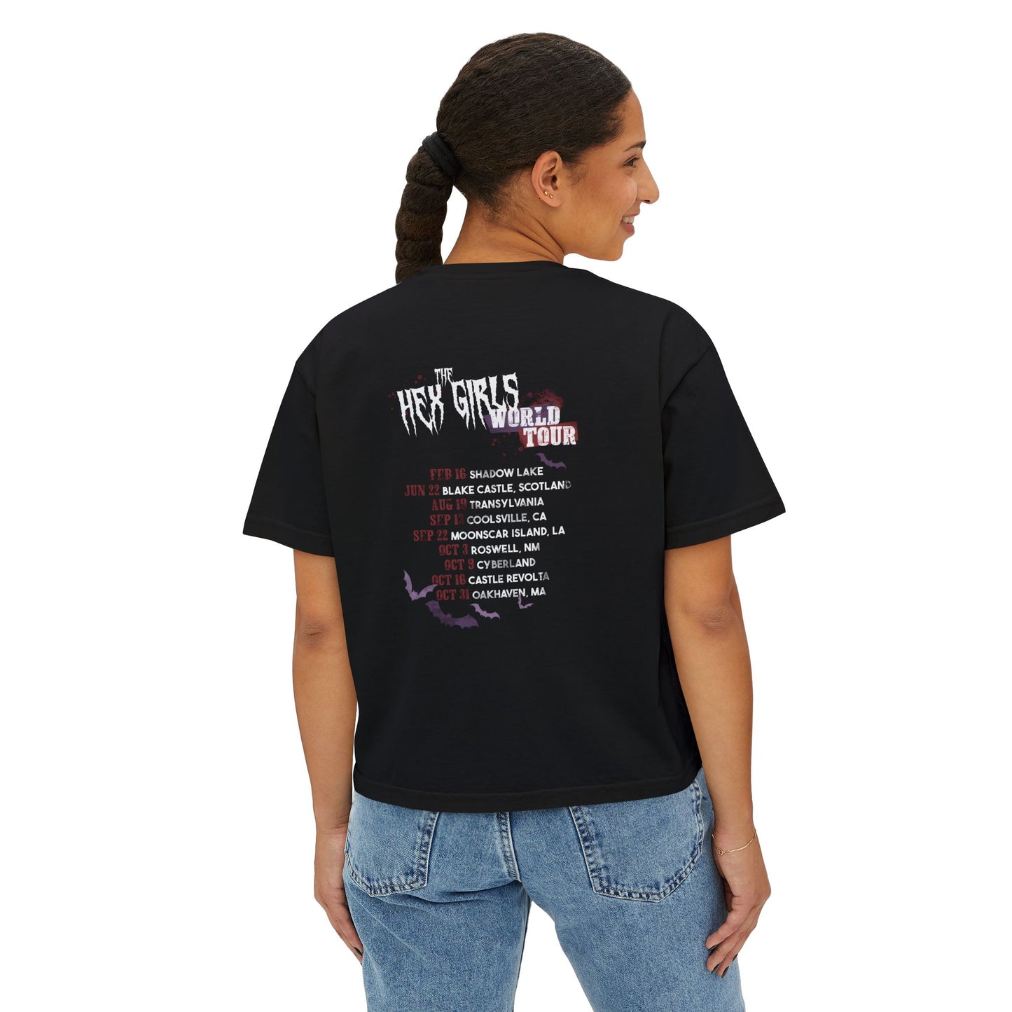 2-Sided Witchy Girl Band Tee — Boxy Fit