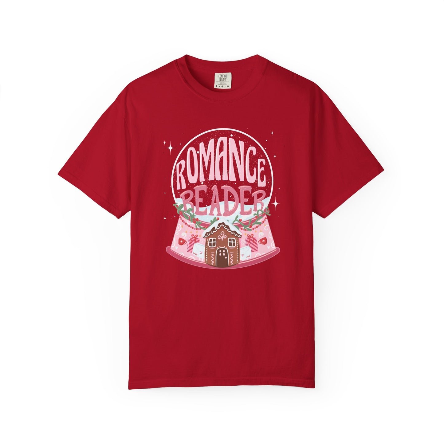 Romance Reader T-Shirt — Cute Book Lover Tee with Snow Globe Design
