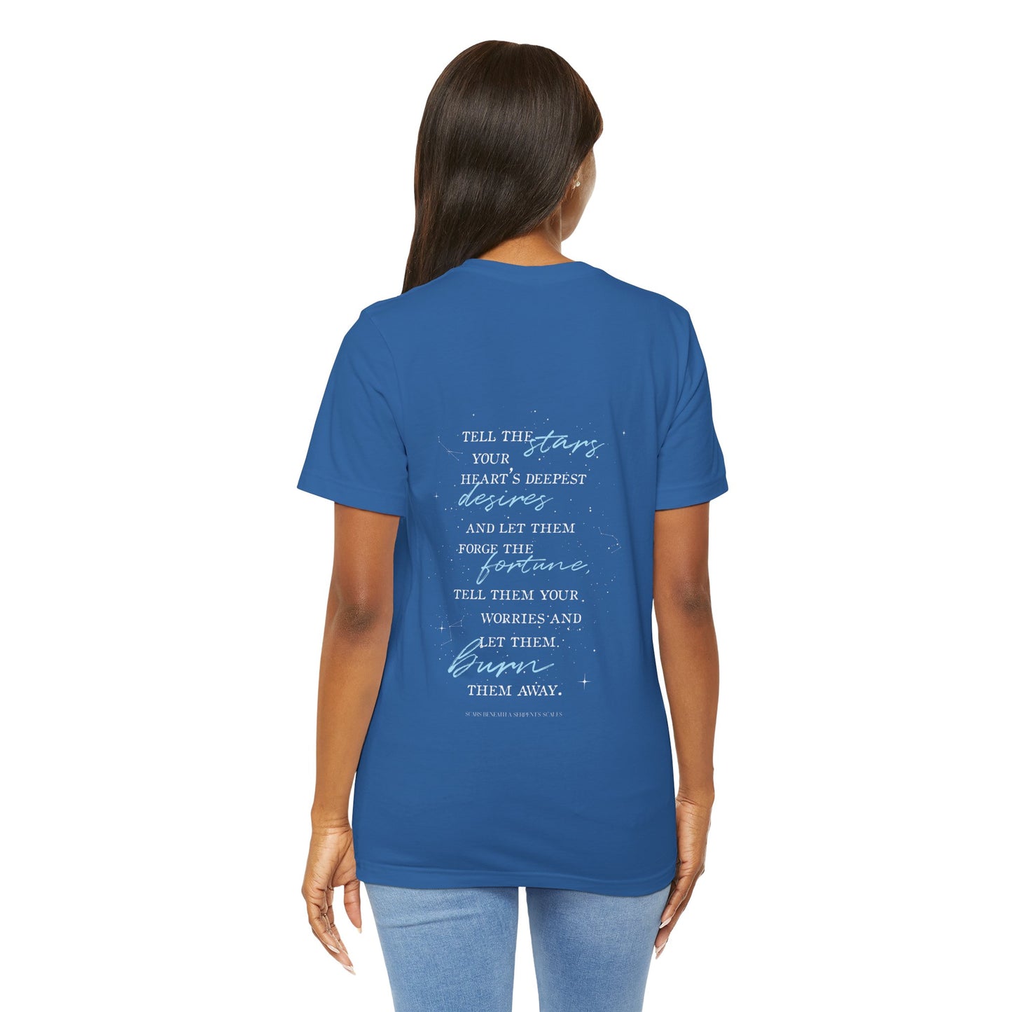 Tell the Stars Bella+Canvas Tee | Officially Licensed Scars Beneath A Serpent’s Scales Nicole Platania Fantasy Romance Shirt