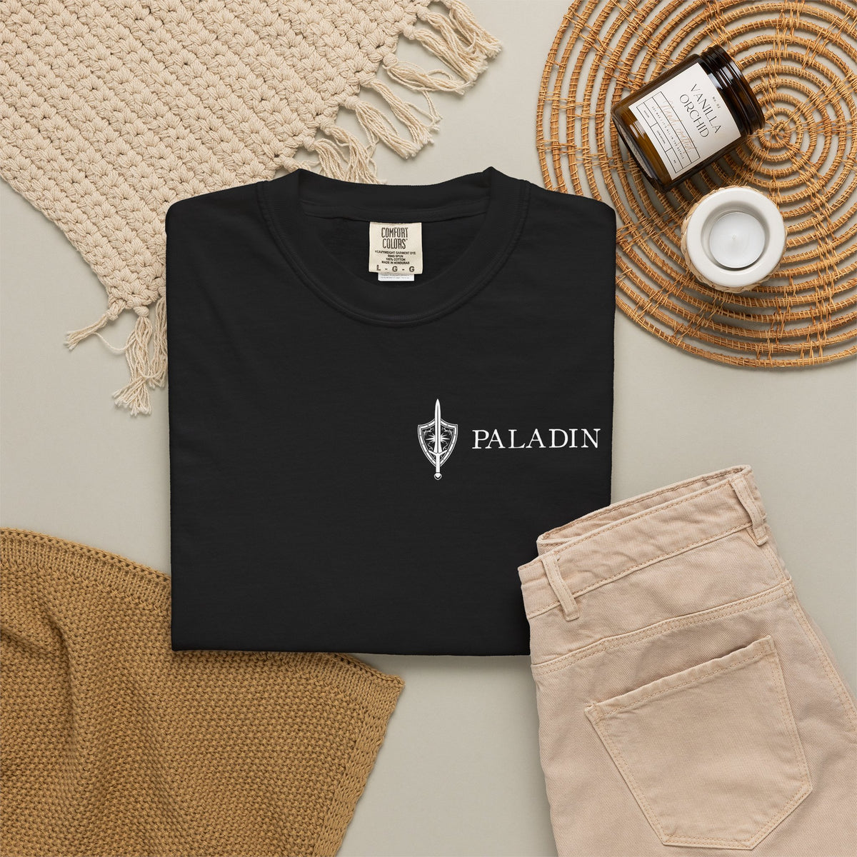 Paladin Tarot Card Comfort Colors Shirt | TTRPG Character Class Tee