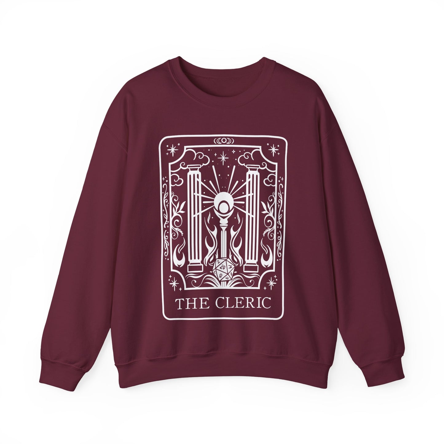 Cleric Tarot Card Gildan Sweatshirt Shirt | TTRPG Character Class Crewneck