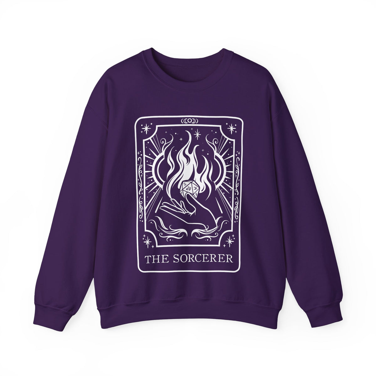Sorcerer Tarot Card Gildan Sweatshirt Shirt | TTRPG Character Class Crewneck