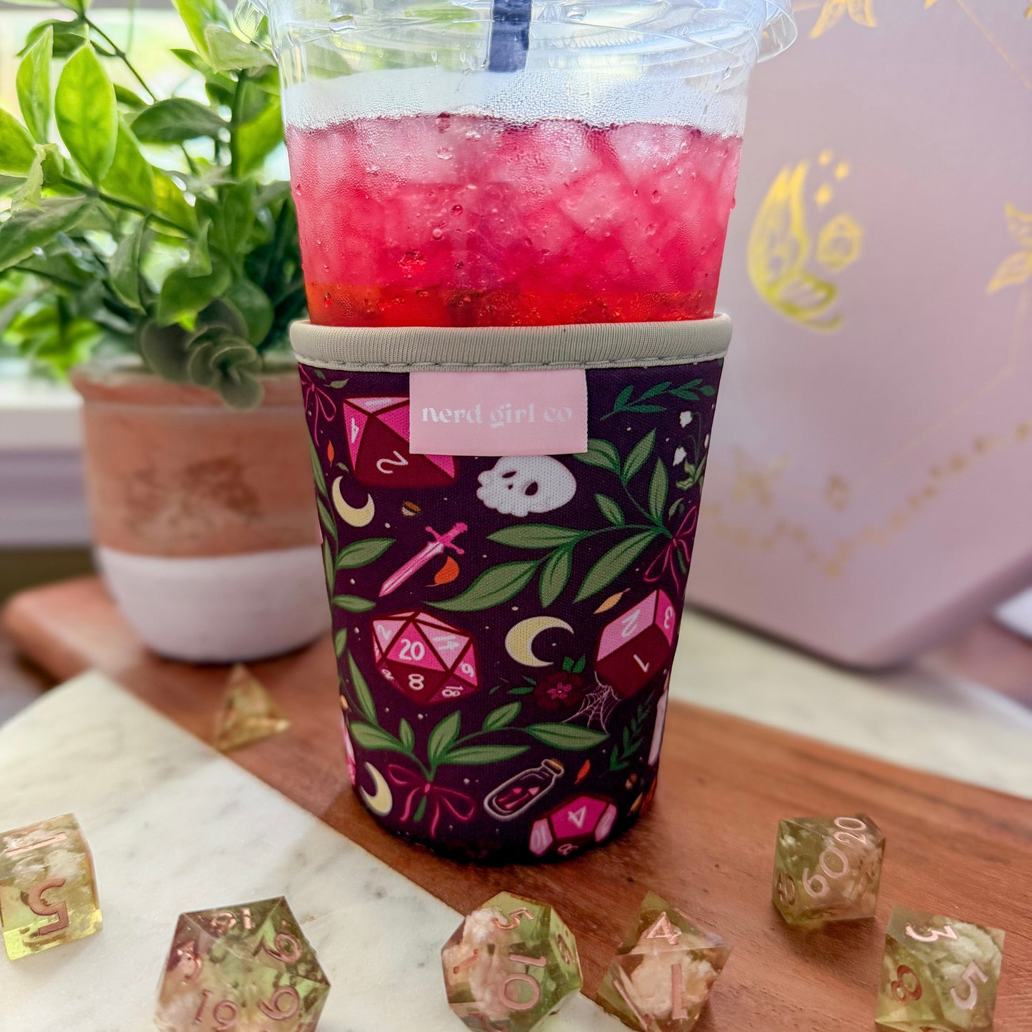 Dark Autumn TTRPG Dice Drink Sleeve