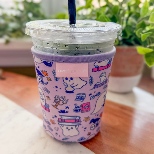 Haunted Library Ghosts Drink Sleeve