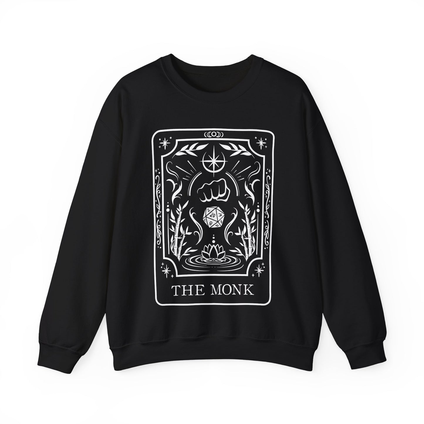 Monk Tarot Card Gildan Sweatshirt Shirt | TTRPG Character Class Crewneck
