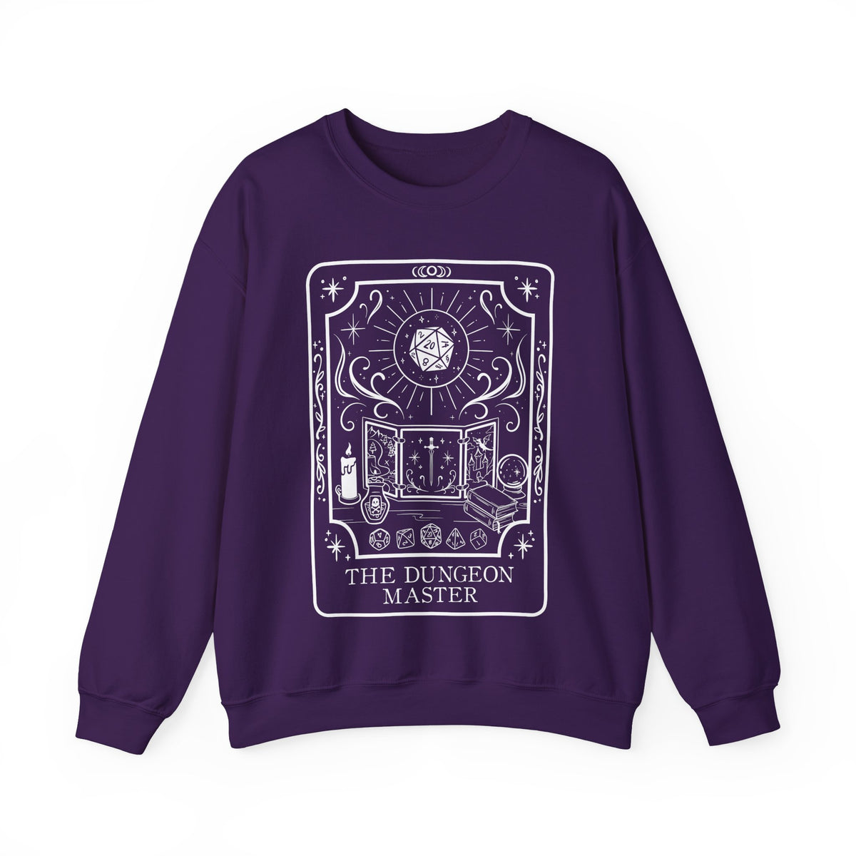 Dungeon Master Tarot Card Gildan Sweatshirt Shirt | TTRPG Character Class Crewneck
