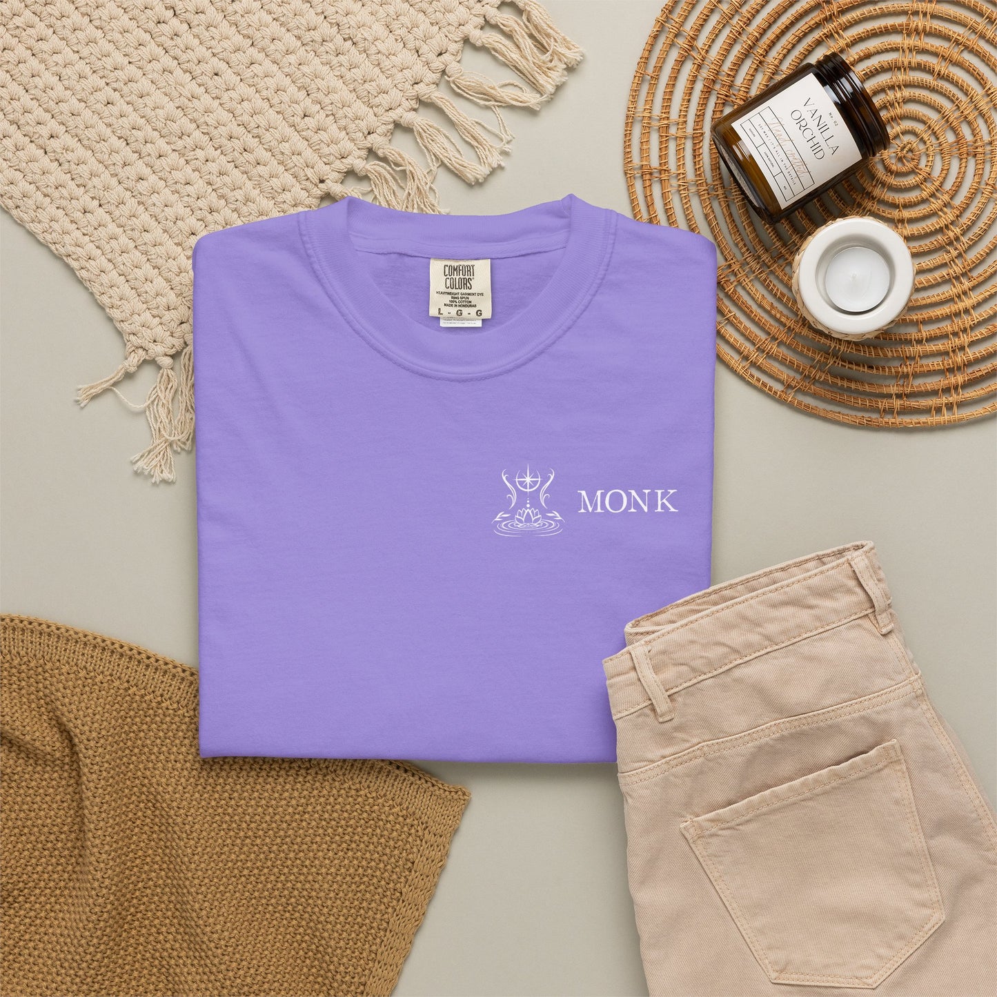 Monk Tarot Card Comfort Colors Shirt | TTRPG Character Class Tee