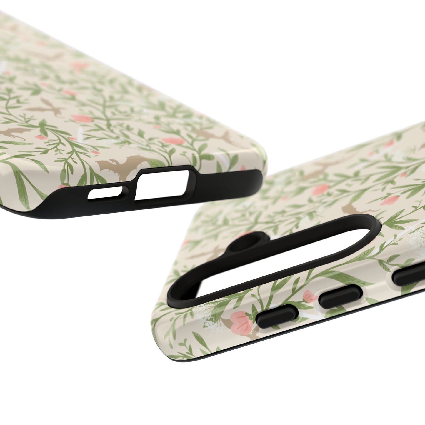 Fantasy Floral Dragons Tough Cases, Romantasy Reader Gift, Bookish Merch
