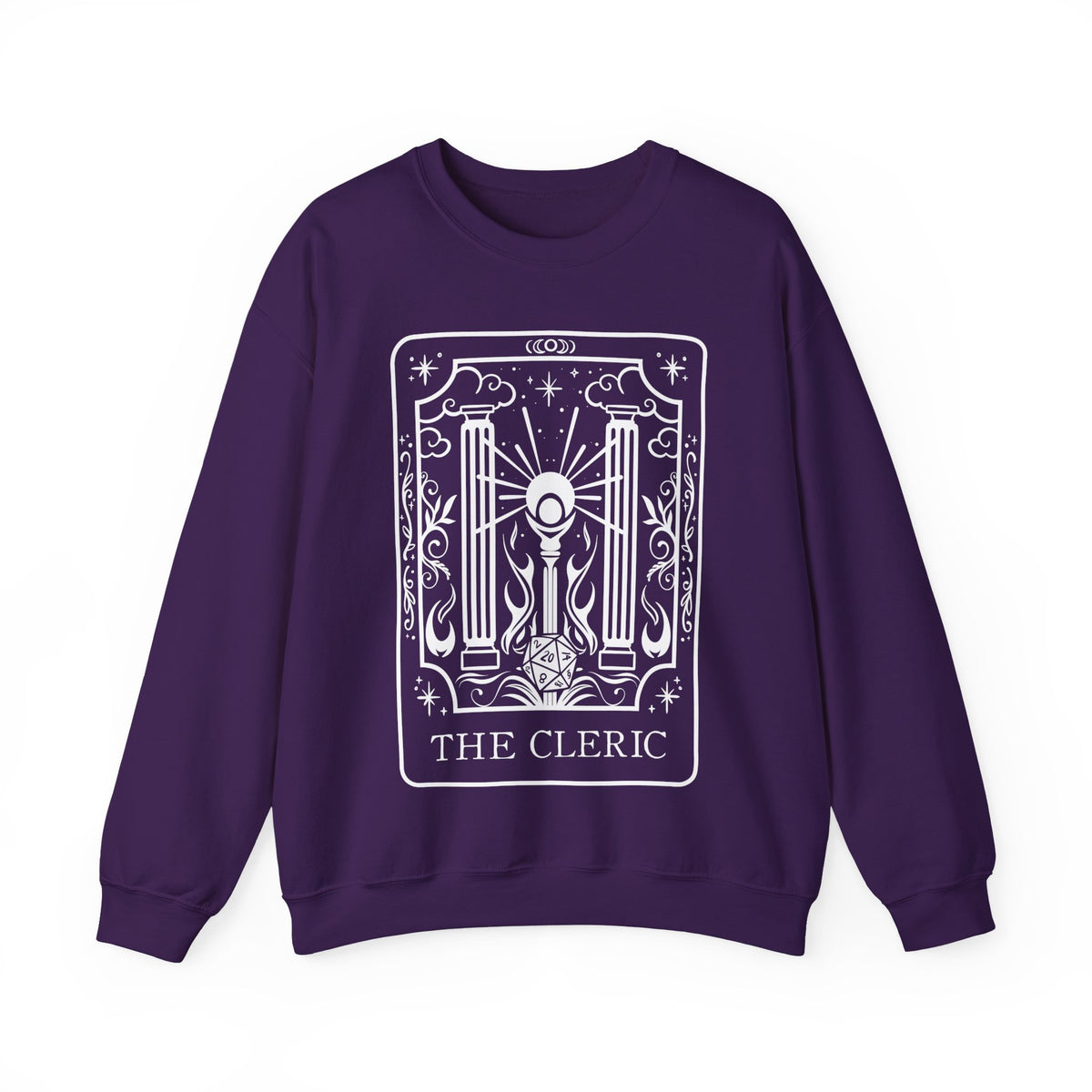 Cleric Tarot Card Gildan Sweatshirt Shirt | TTRPG Character Class Crewneck