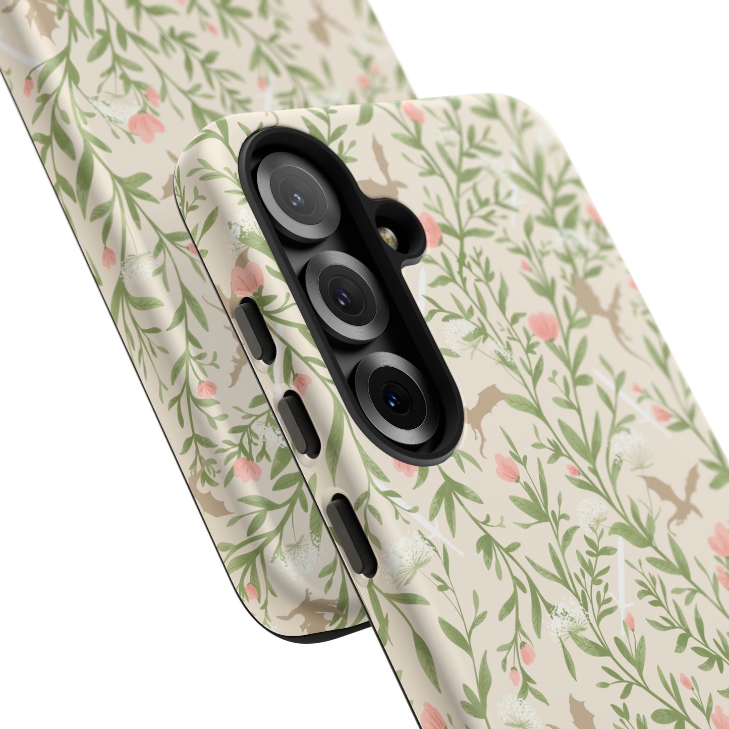 Fantasy Floral Dragons Tough Cases, Romantasy Reader Gift, Bookish Merch