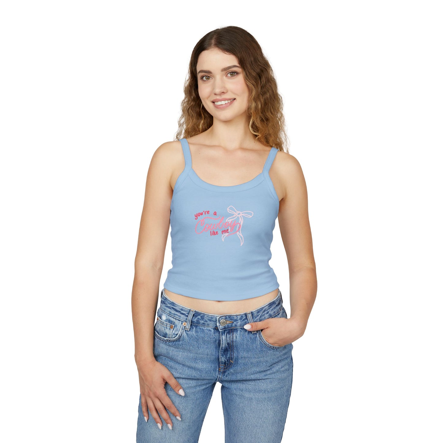 You’re a Cowboy Like Me Cropped Tank Top | Cowboy Romance Graphic Tank
