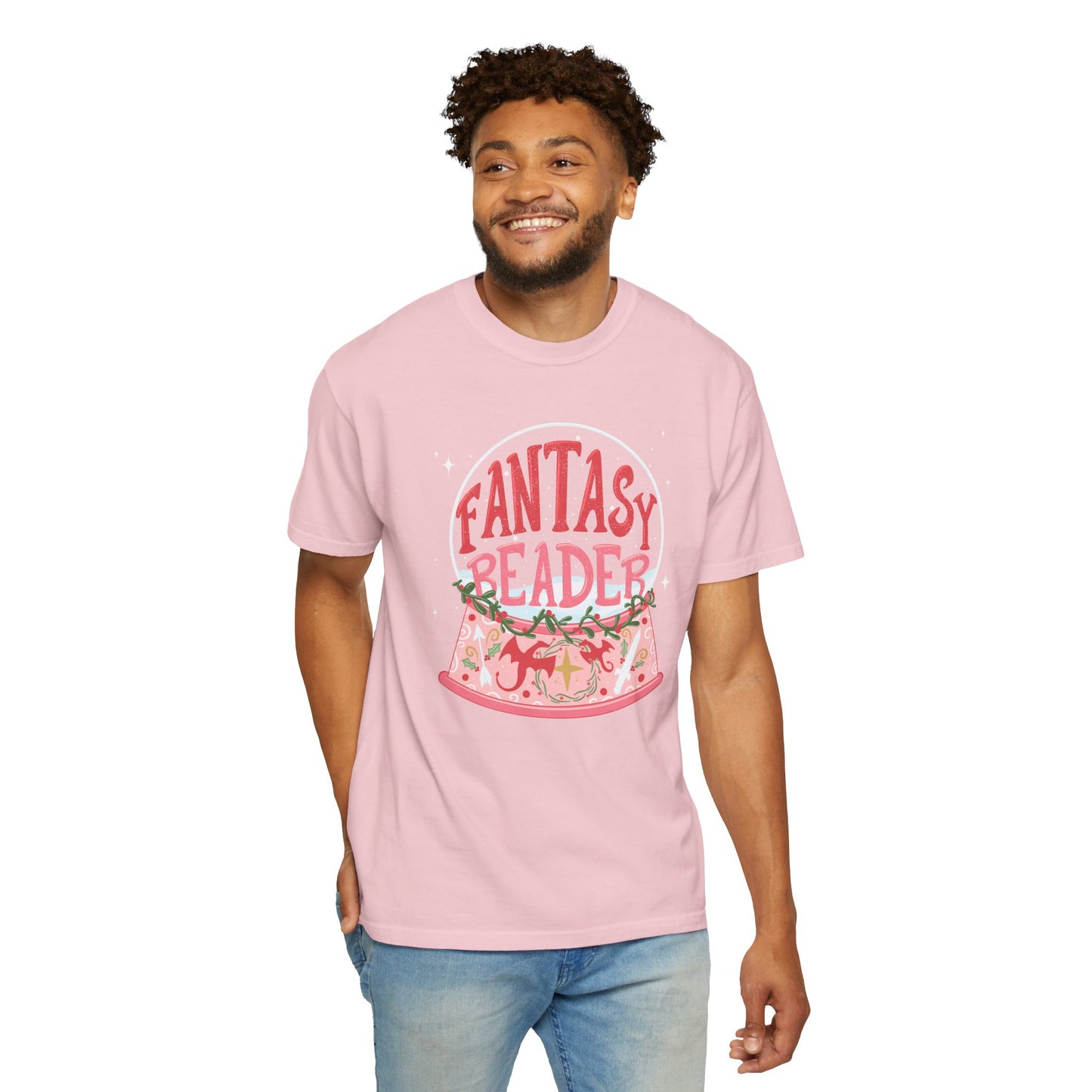 Fantasy Reader Snow Globe T-Shirt | Book Lover Graphic Tee | Gift for Fantasy Readers