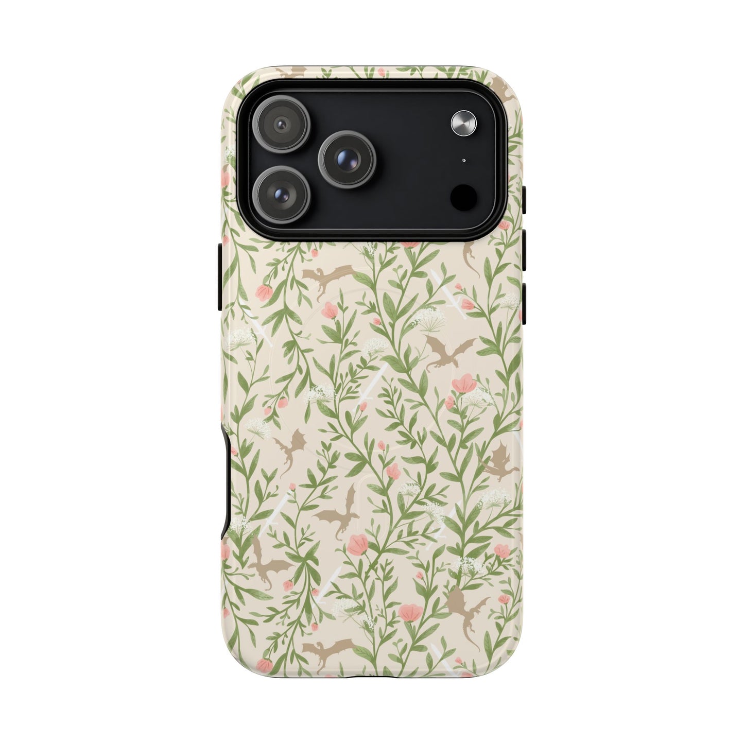 Floral Fantasy Dragons Tough Cases - MAGNETIC - Romantasy Reader Gift, Bookish Merch