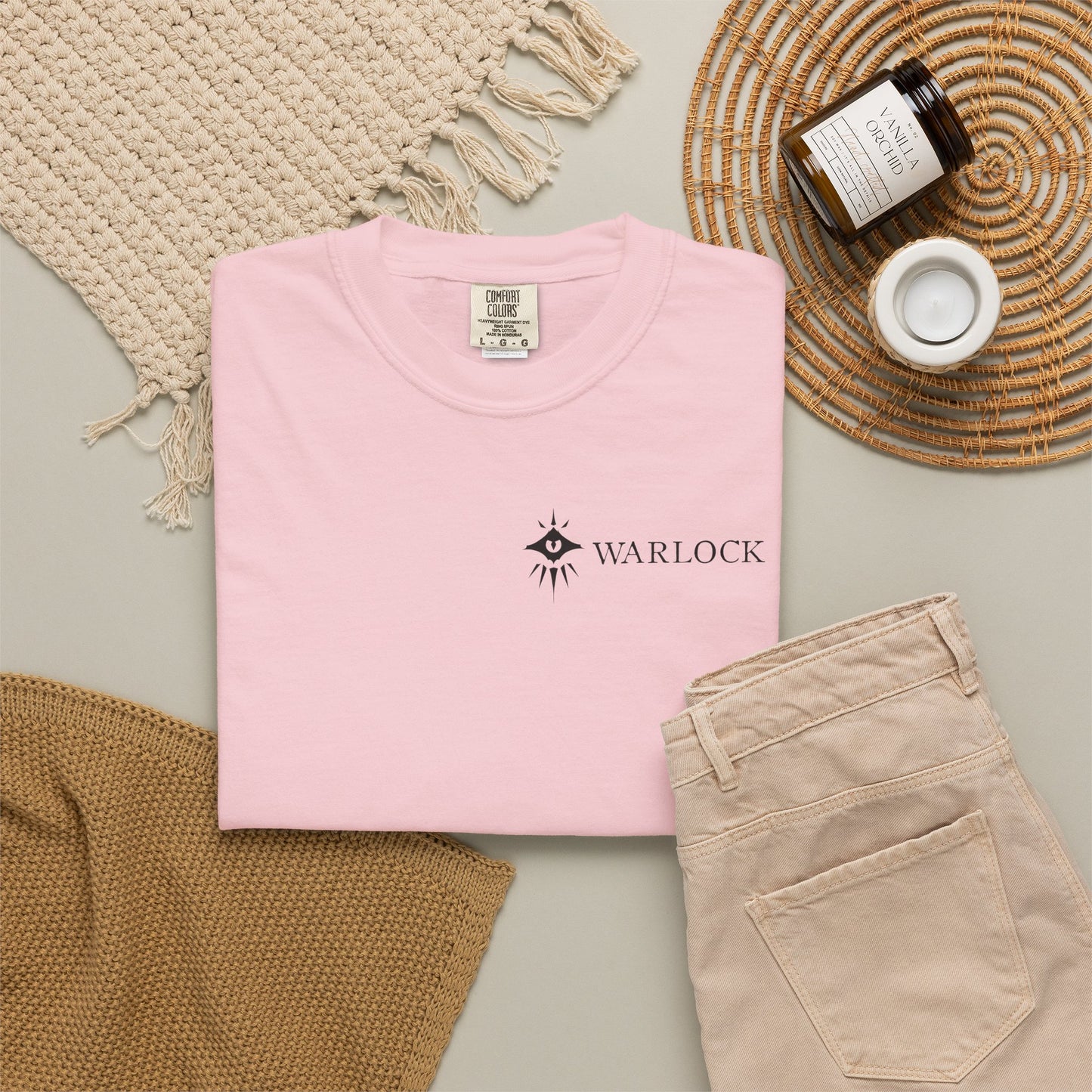 Warlock Tarot Card Comfort Colors Shirt | TTRPG Character Class Tee