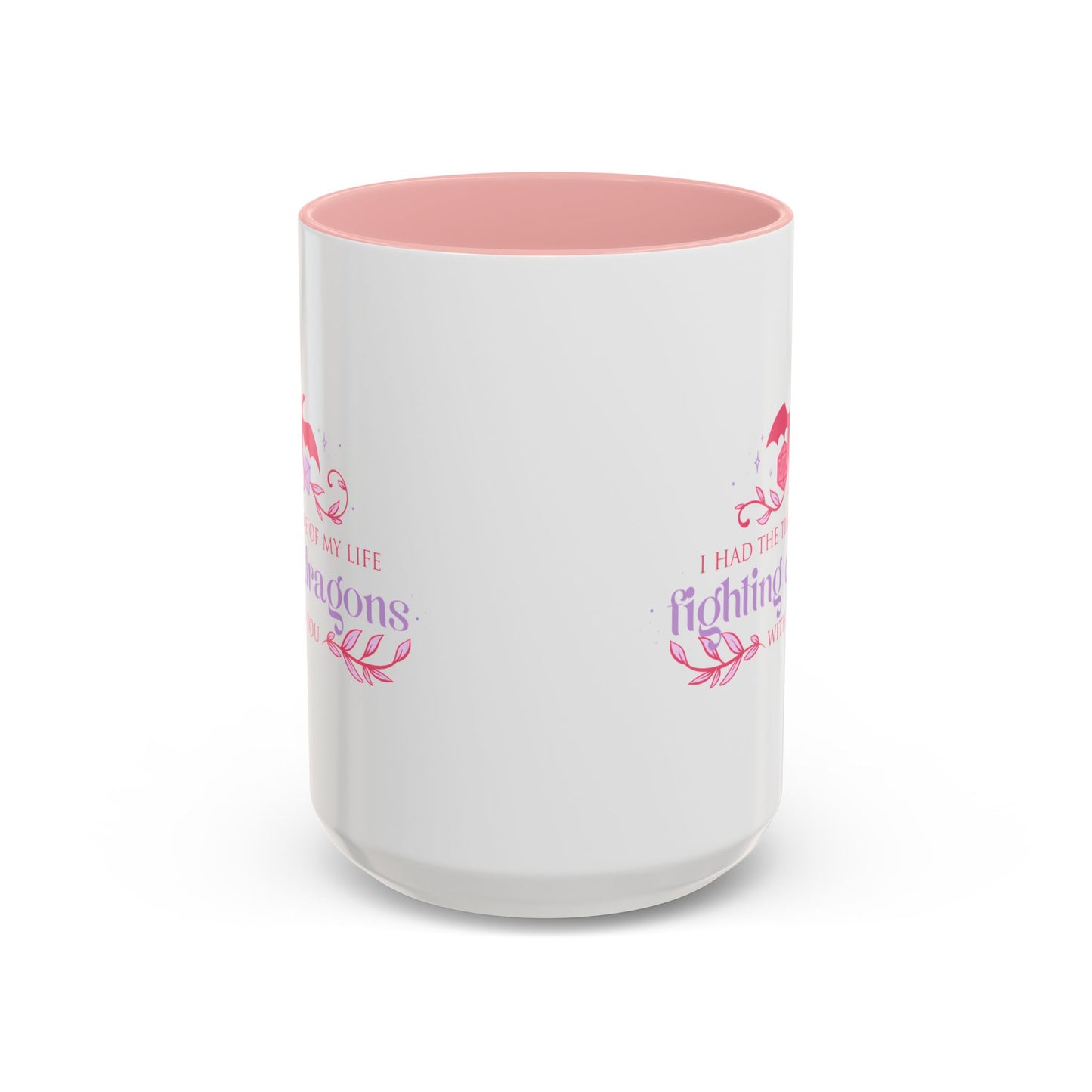 Fighting Dragons Coffee Mug — DnD Mug (15oz)