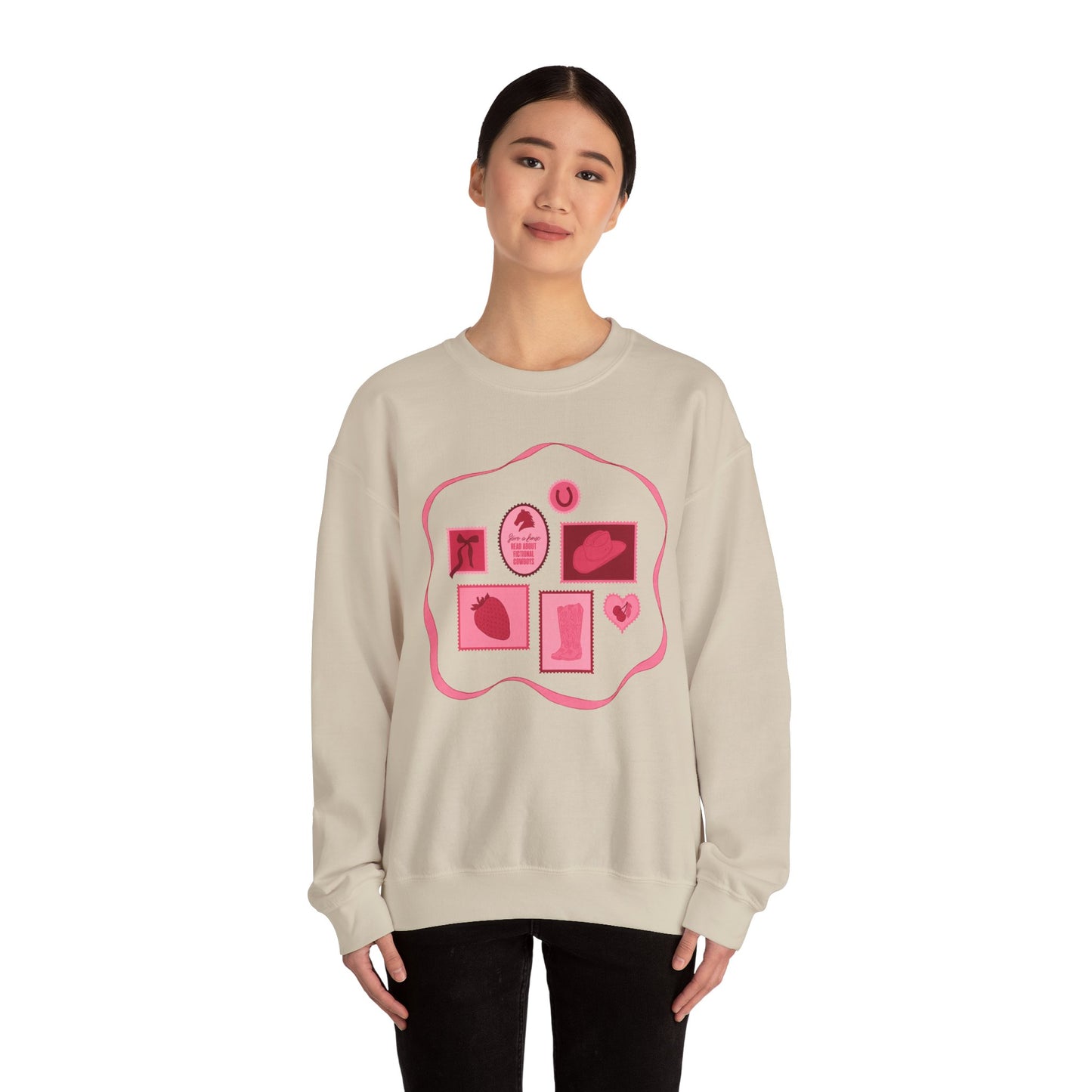 Save a Horse, Read About Fictional Cowboys Sweatshirt | Cowboy Romance Reader Crewneck