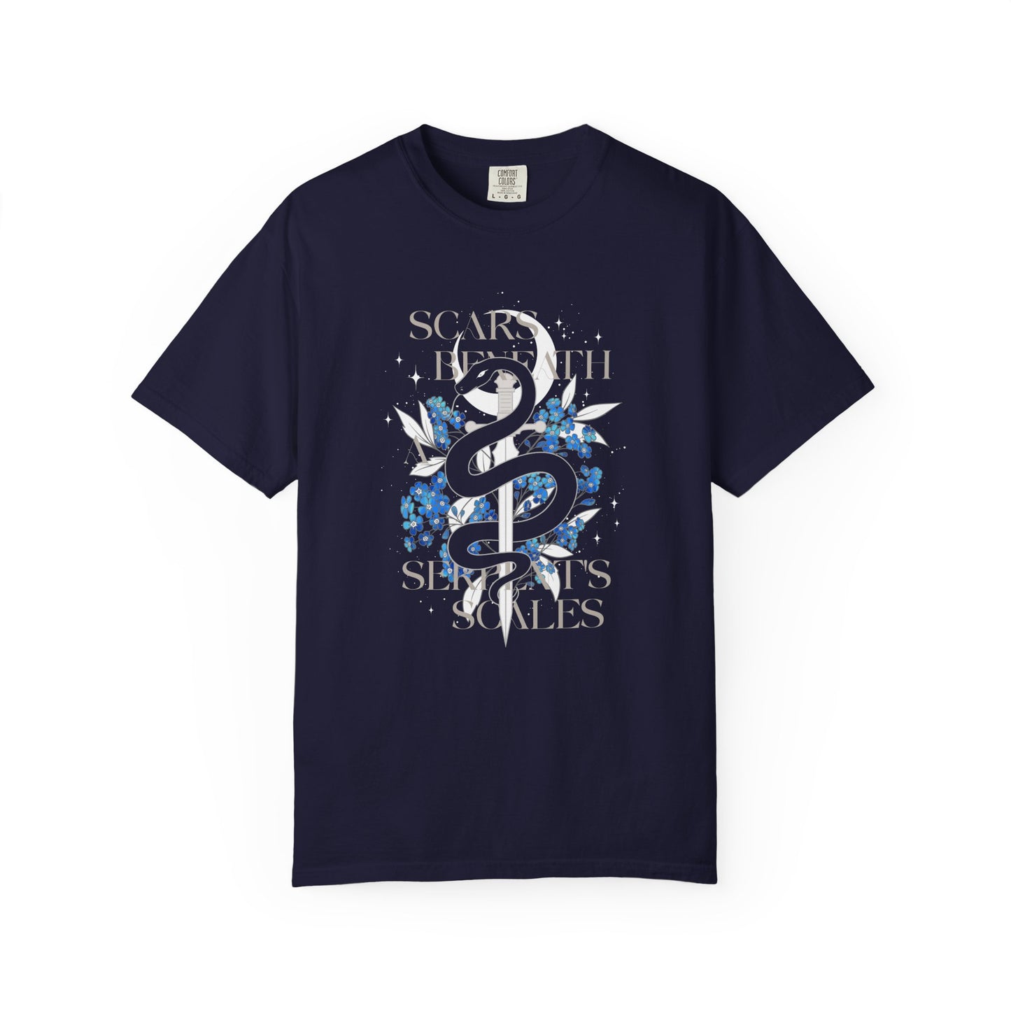 Scars Beneath a Serpent’s Scales Comfort Colors Tee | Officially Licensed Nicole Platania Shirt
