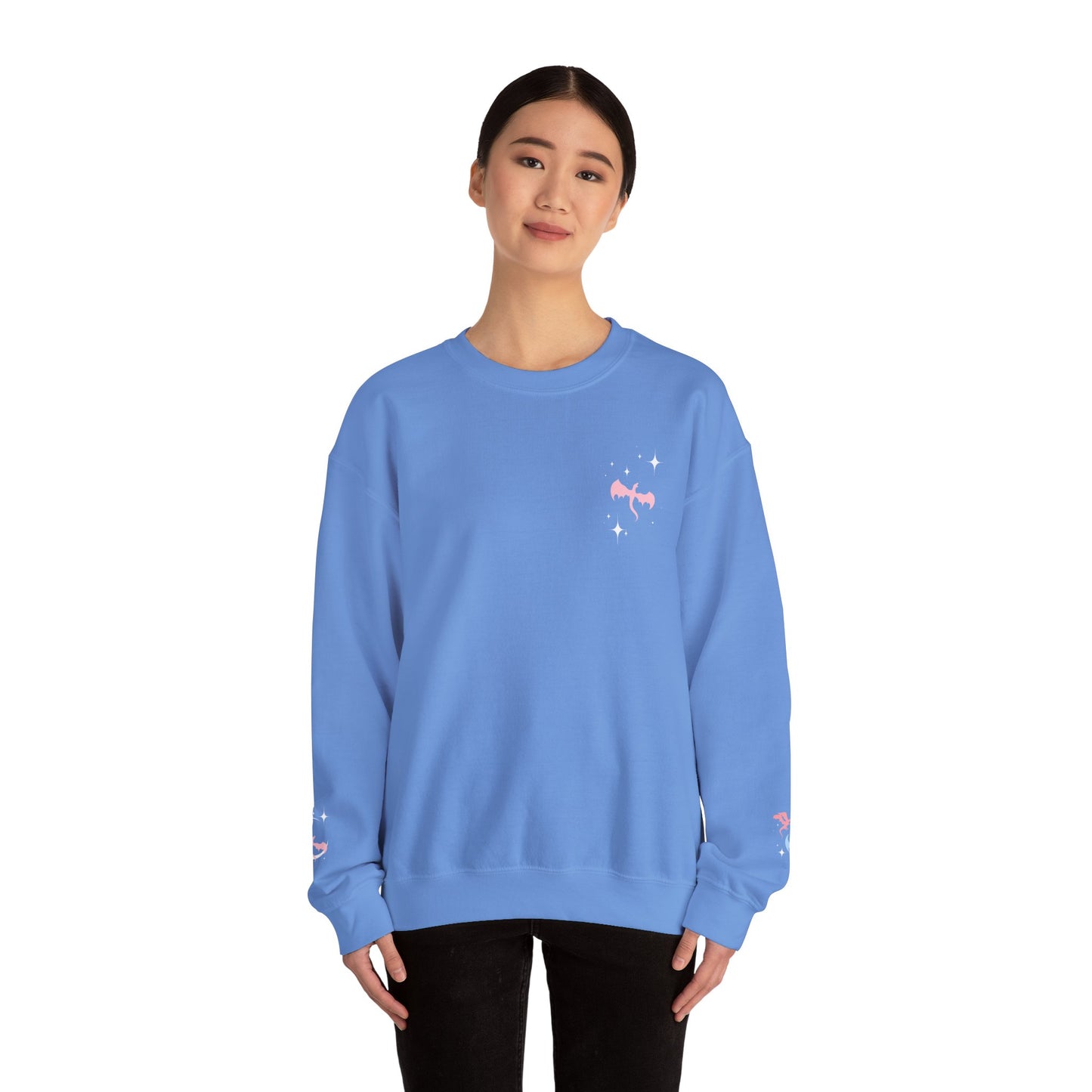 Celestial Dragons Fantasy Sweatshirt | Pastel Dragon Crewneck | Gift for Fantasy Lovers
