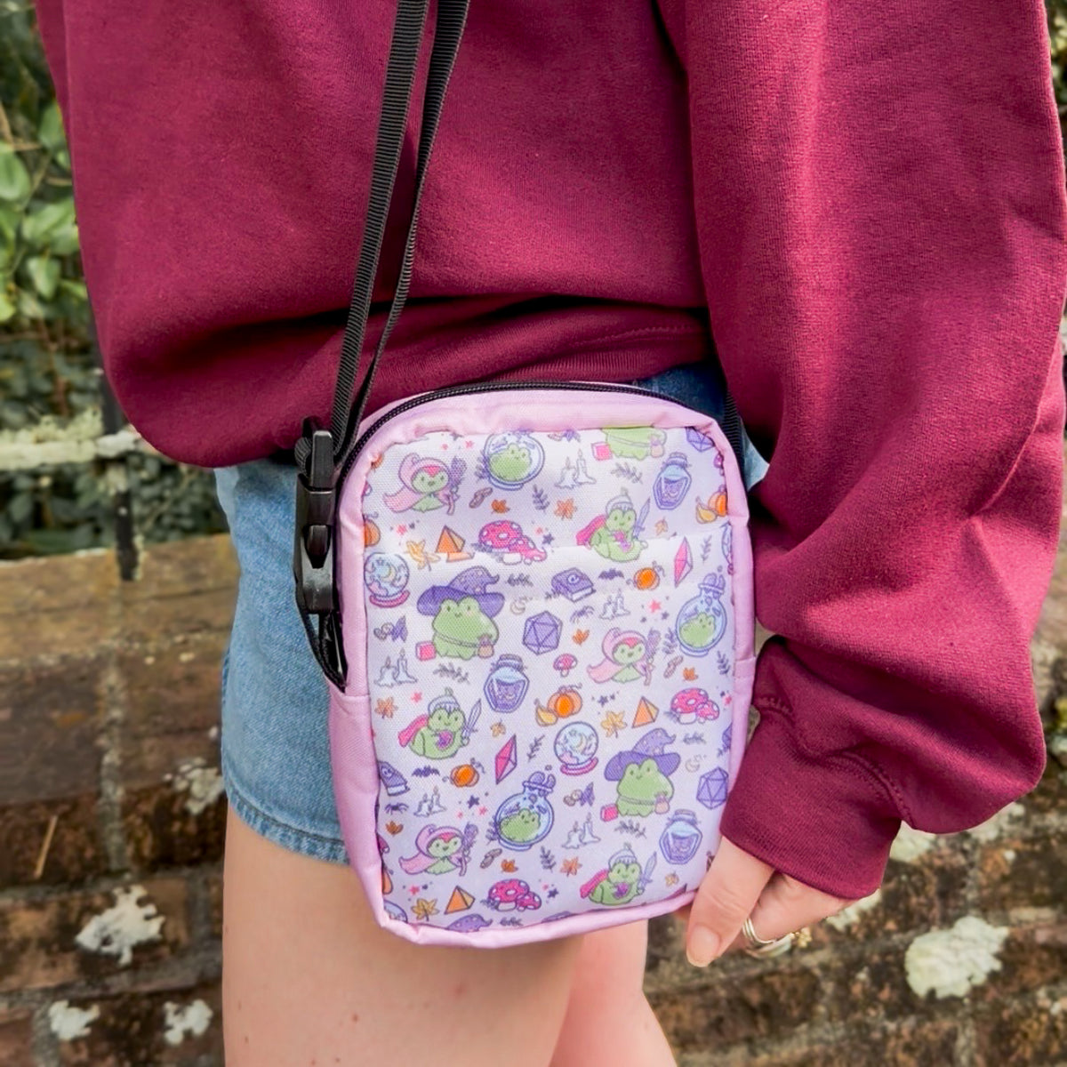 TTRPG Fantasy Frogs Crossbody Bag