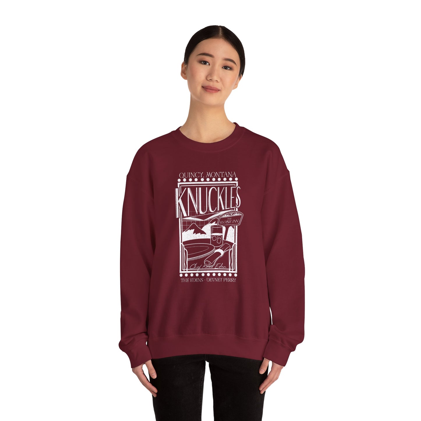 Knuckles Restaurant, The Edens Crewneck Sweatshirt (GILDAN)