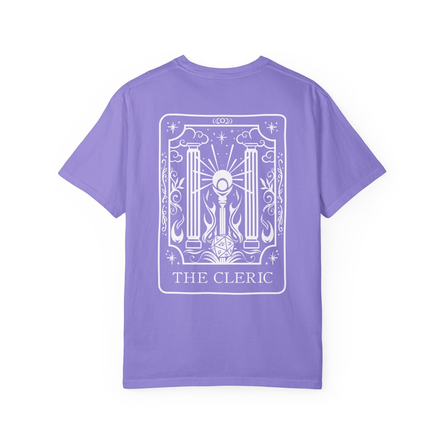 Cleric Tarot Card Comfort Colors Shirt | TTRPG Character Class Tee