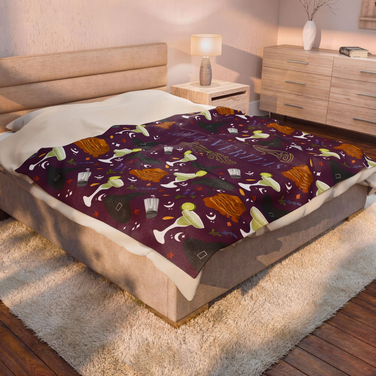 Amas Veritas Witchy Velveteen Plush Blanket