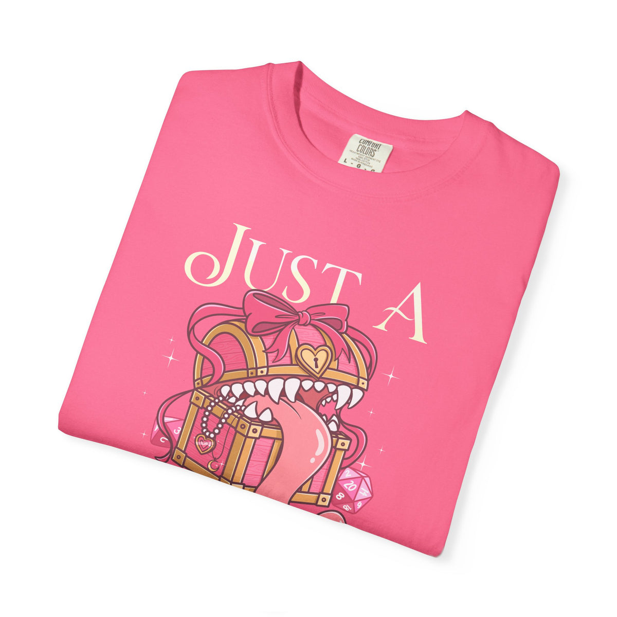Just A Girl TTRPG Mimic T-shirt | Girlypop Cute Dnd Gift