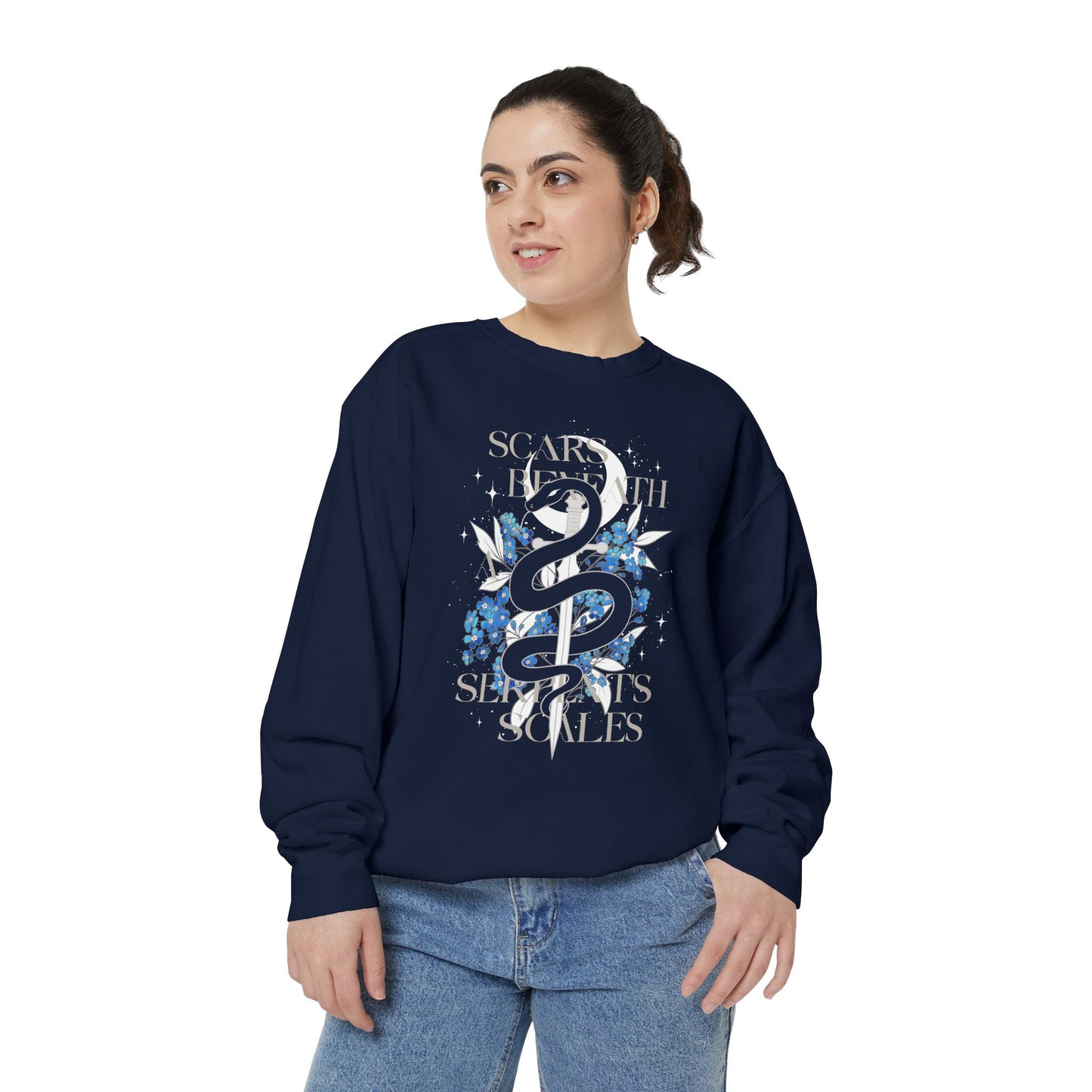 Scars Beneath a Serpent’s Scales Comfort Colors Sweatshirt | Officially Licensed Nicole Platania Apparel