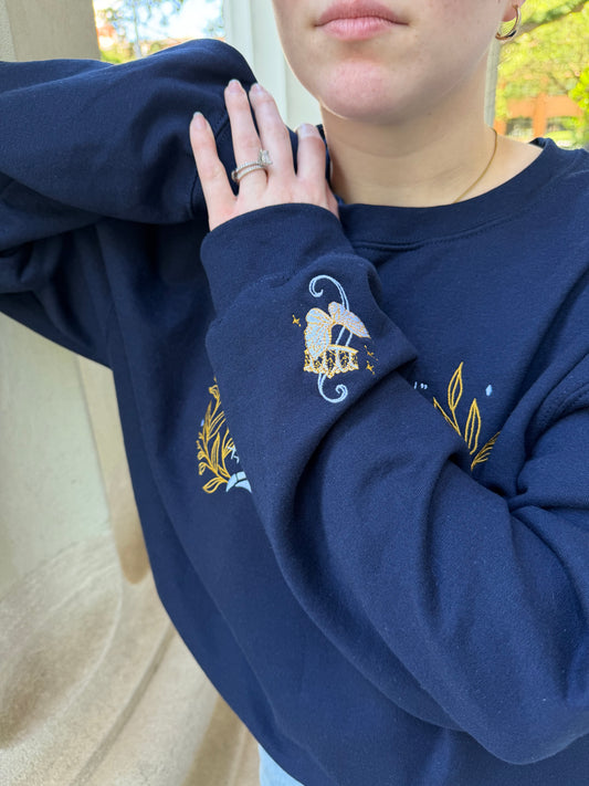 I Am Broken You Are Art Embroidered Sweatshirt – Officially Licensed A Dance of Lies Crewneck by Brittney Arena | Romantasy Bookish Pullover