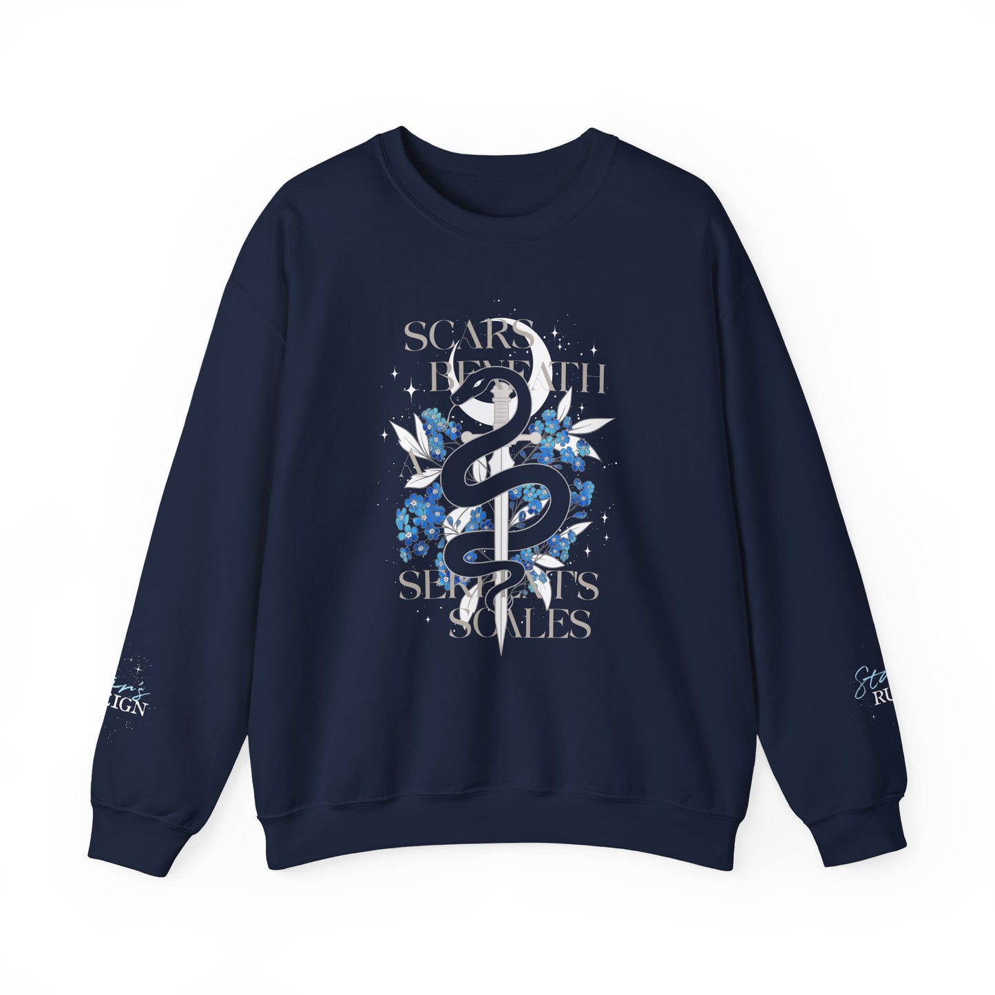 Scars Beneath a Serpent’s Scales 2-Sided Sweatshirt | Officially Licensed Scars Beneath a Serpent’s Scales Crewneck with Sleeve Details