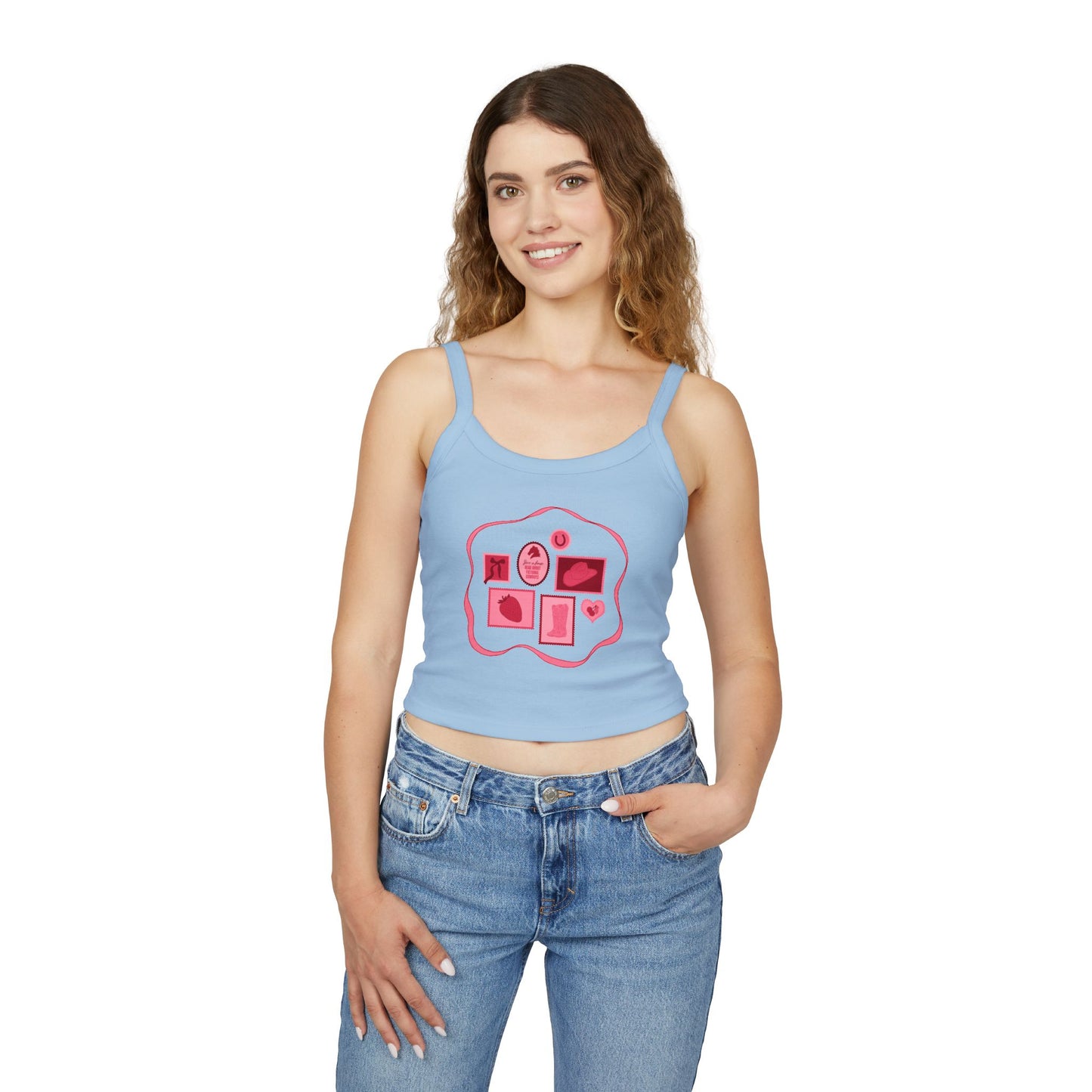 Save a Horse, Read About Fictional Cowboys Cropped Tank Top | Cowboy Romance Tank