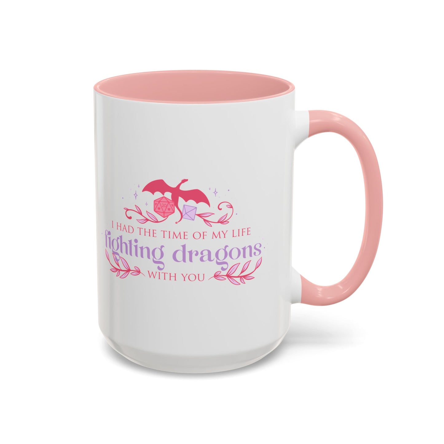 Fighting Dragons Coffee Mug — DnD Mug (15oz)