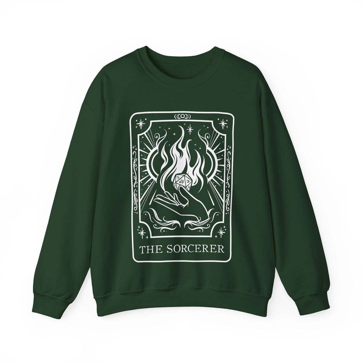 Sorcerer Tarot Card Gildan Sweatshirt Shirt | TTRPG Character Class Crewneck