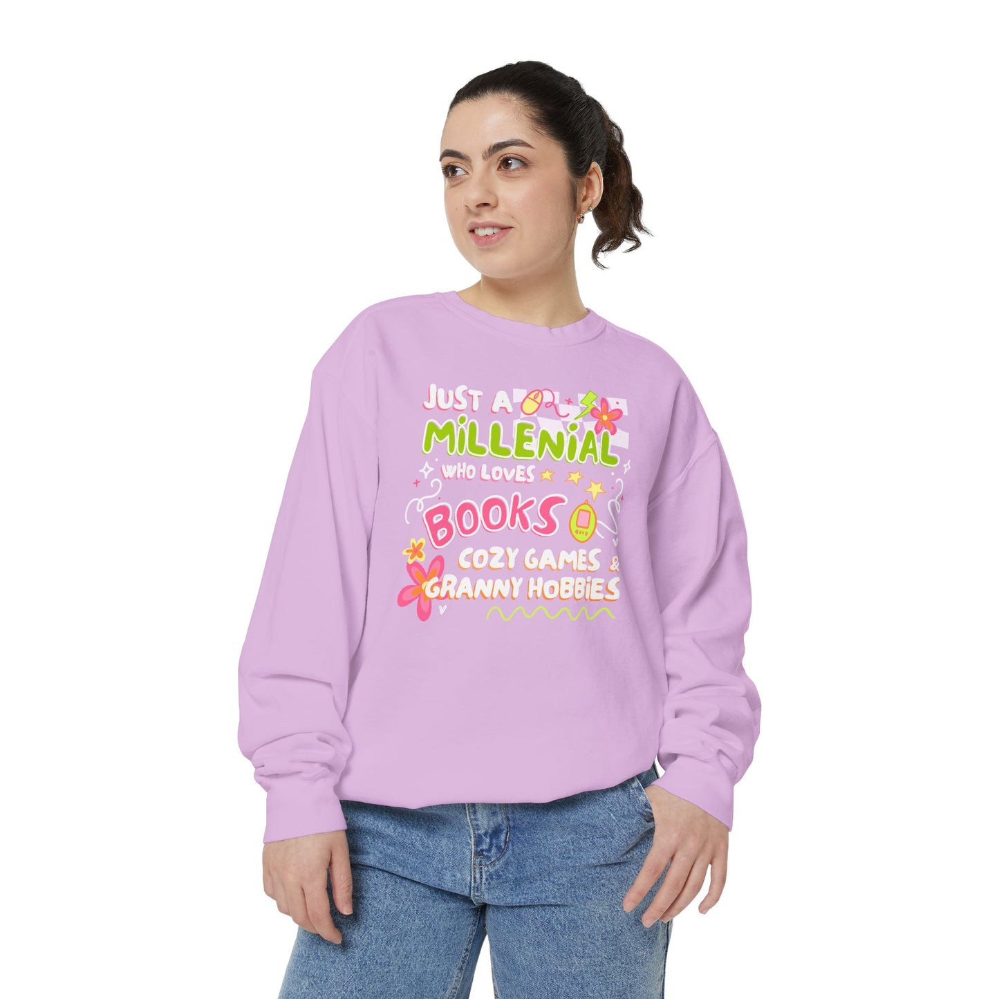 Unisex Garment-Dyed Sweatshirt | Bookish Crewneck Sweatshirt