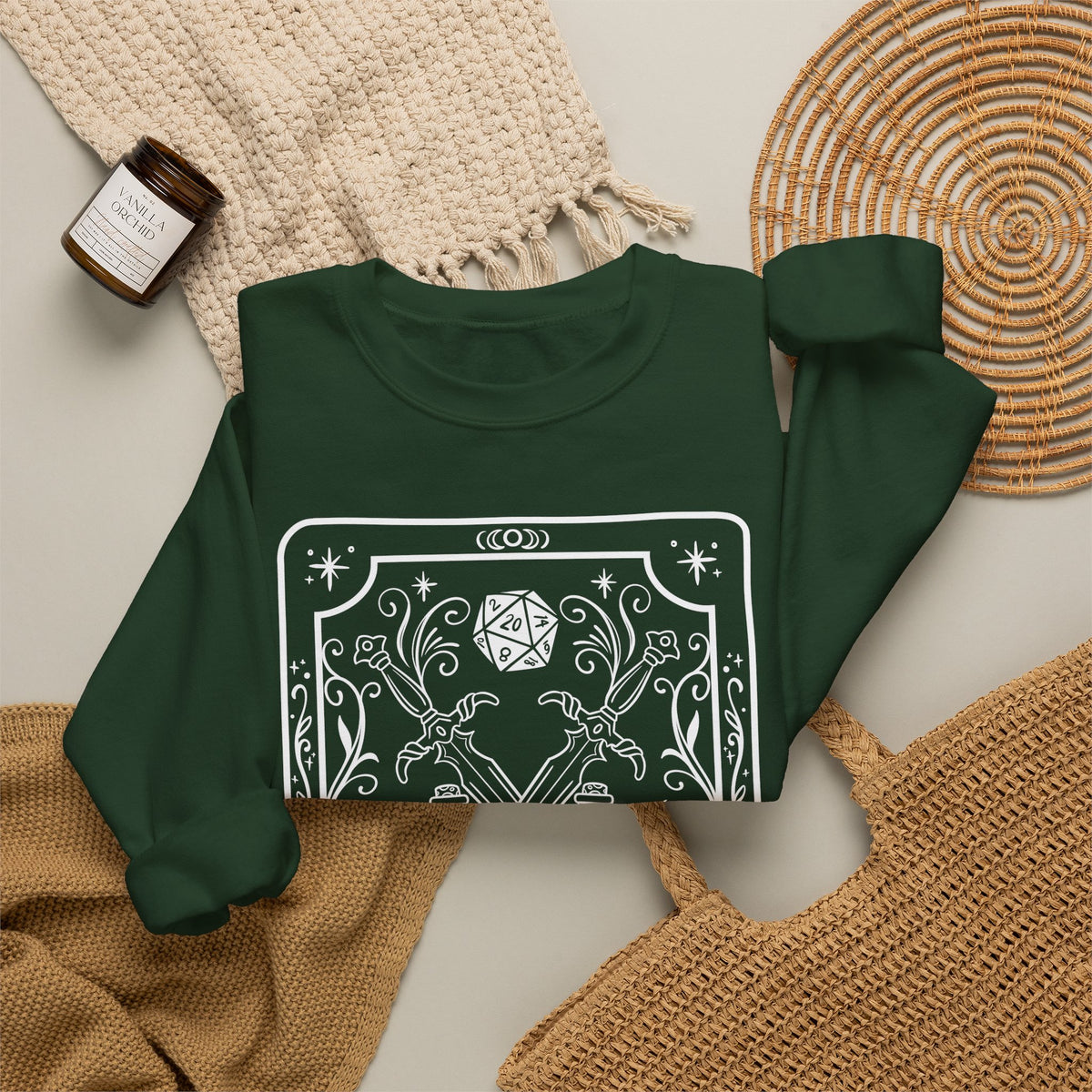 Rogue Tarot Card Gildan Sweatshirt Shirt | TTRPG Character Class Crewneck