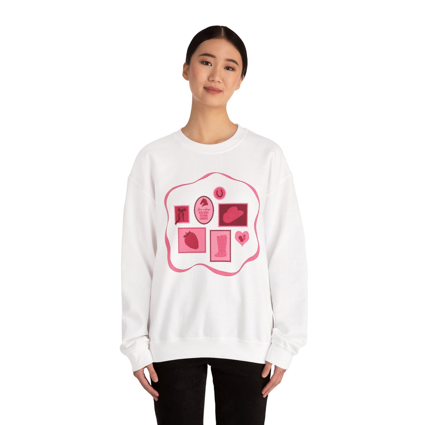Save a Horse, Read About Fictional Cowboys Sweatshirt | Cowboy Romance Reader Crewneck
