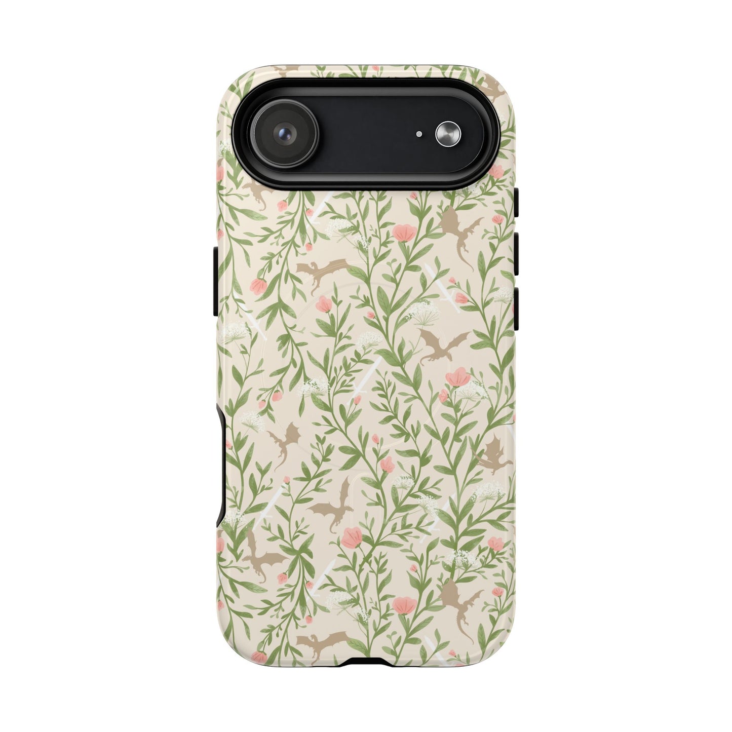 Floral Fantasy Dragons Tough Cases - MAGNETIC - Romantasy Reader Gift, Bookish Merch