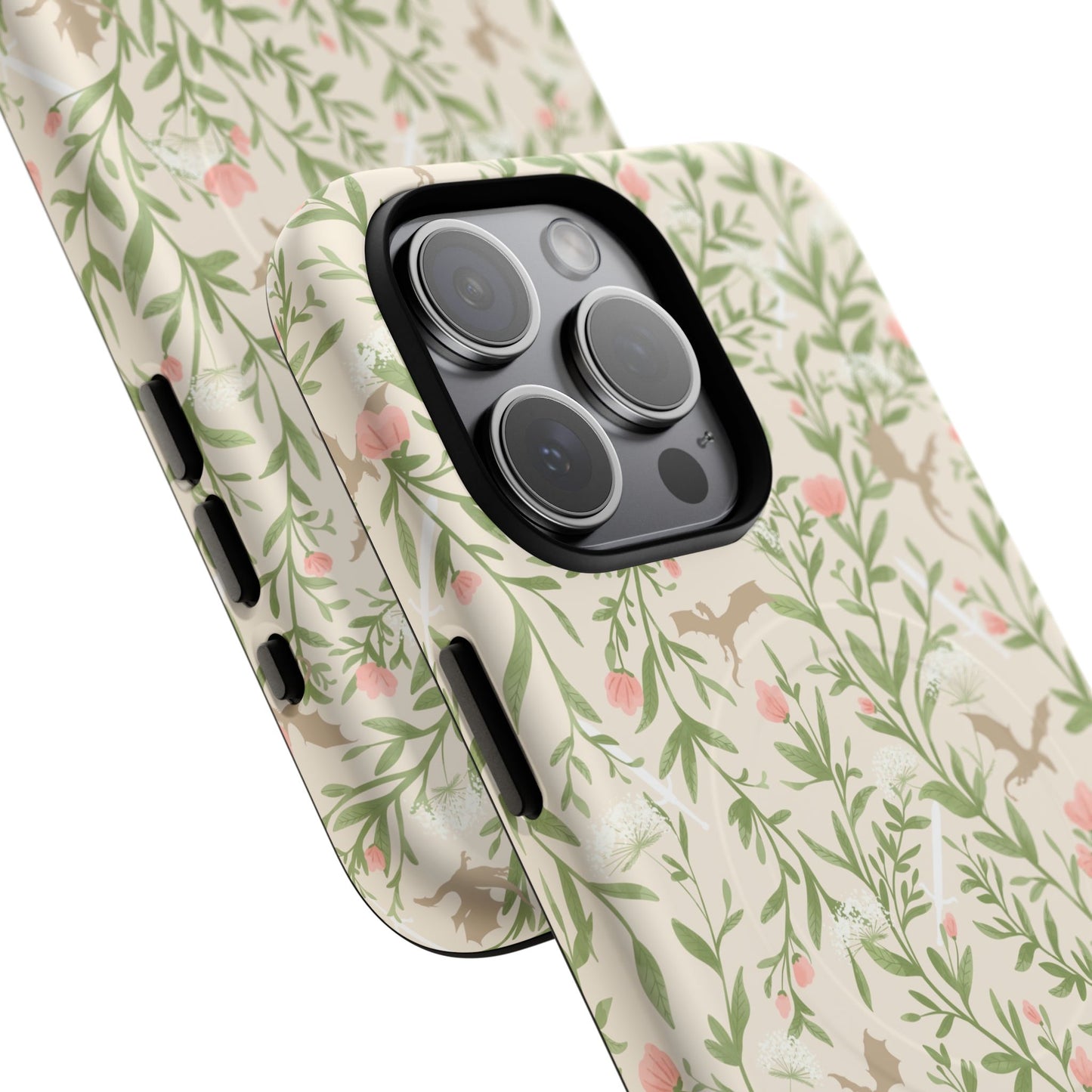 Floral Fantasy Dragons Tough Cases - MAGNETIC - Romantasy Reader Gift, Bookish Merch