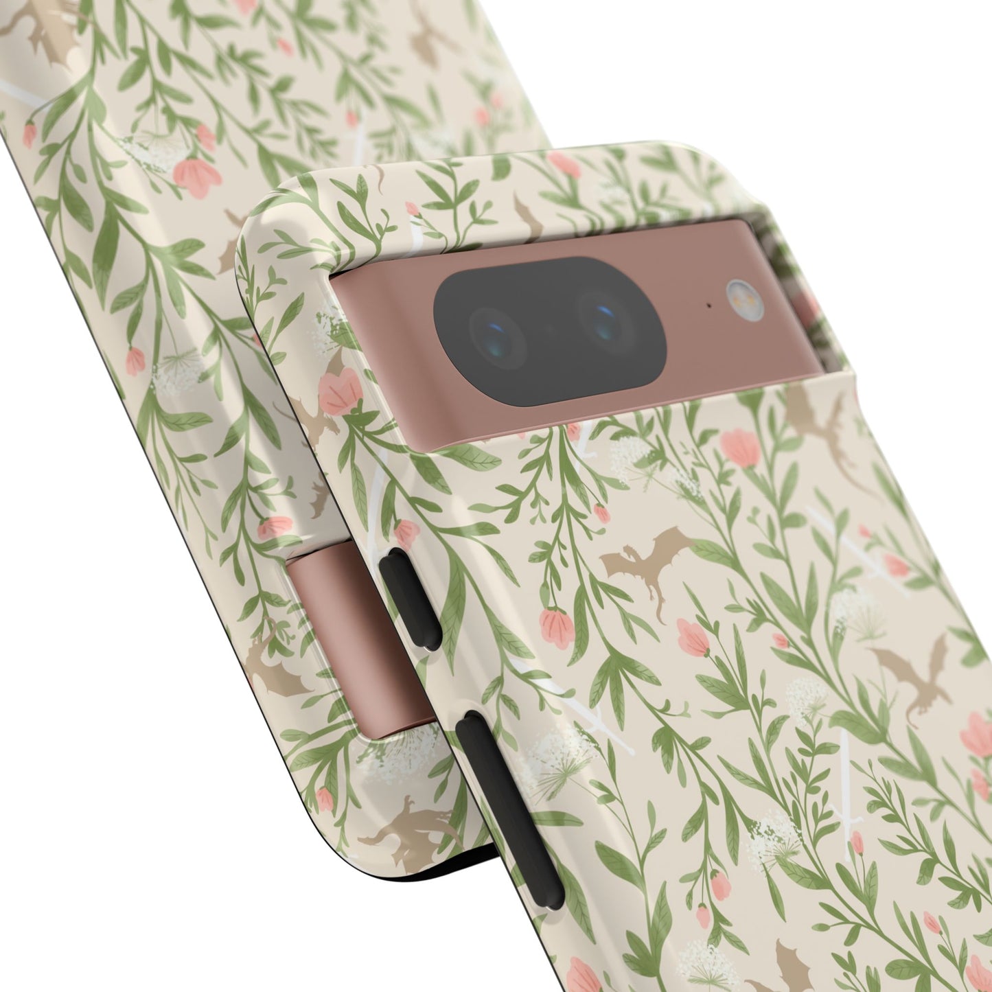 Fantasy Floral Dragons Tough Cases, Romantasy Reader Gift, Bookish Merch