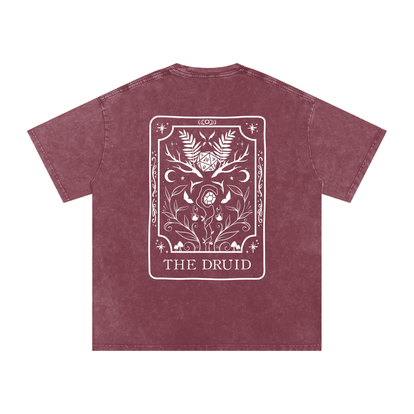 Druid Tarot Card Snow Wash Cotton Shirt | TTRPG Character Class Tee