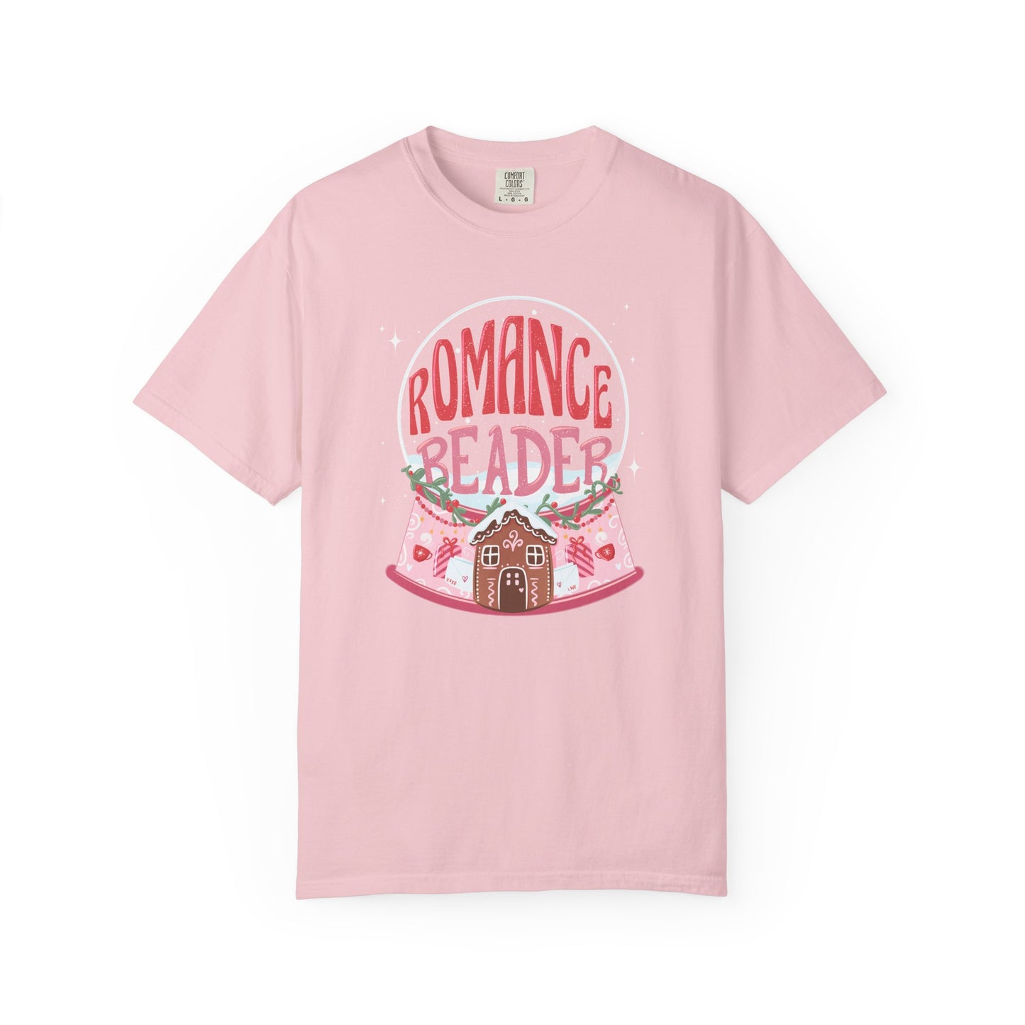 Romance Reader T-Shirt — Cute Book Lover Tee with Snow Globe Design