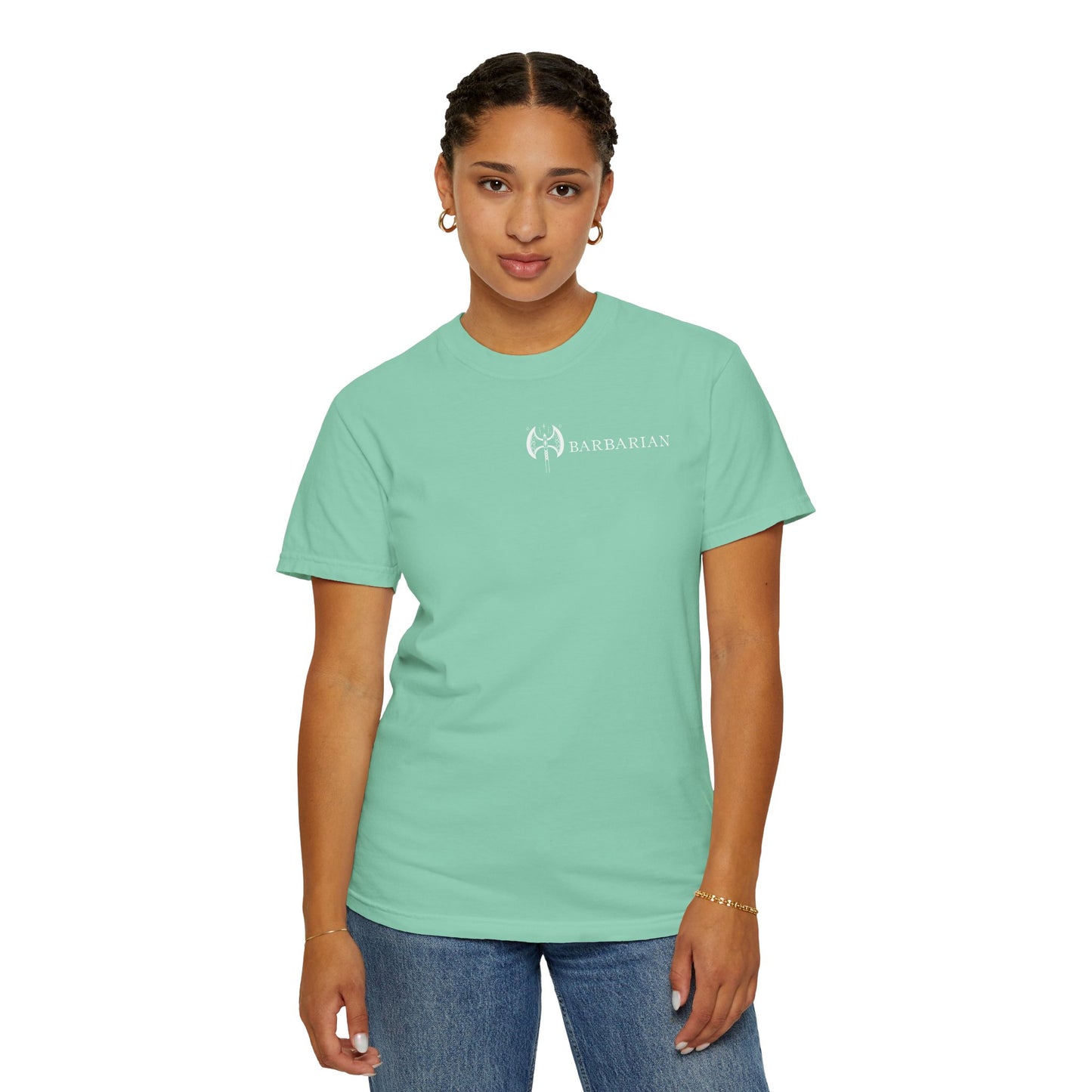 Barbarian Tarot Card Comfort Colors Shirt | TTRPG Character Class Tee