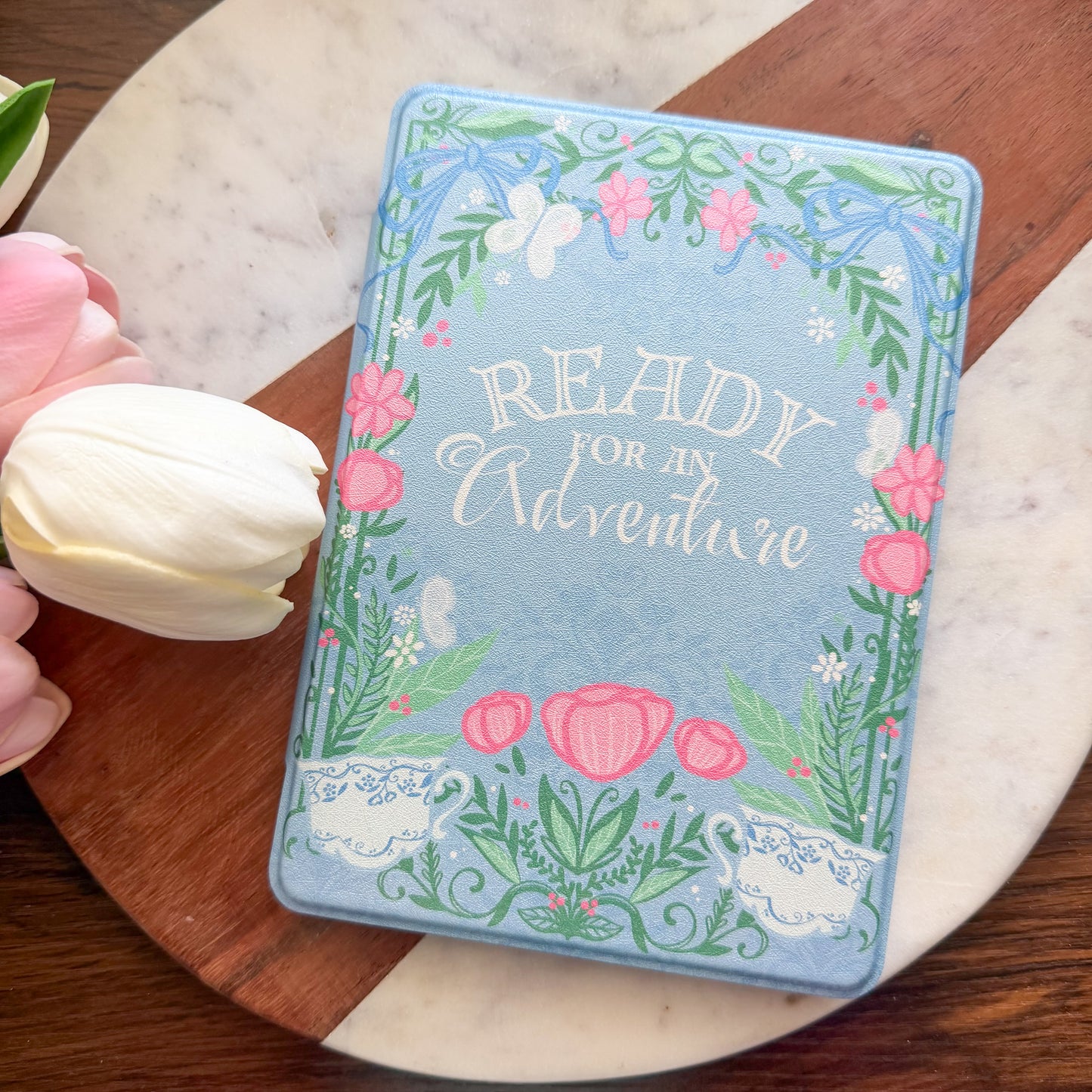 PREORDER “Ready for an Adventure” Floral Kindle Case 7” Paperwhite 12th Gen & Colorsoft